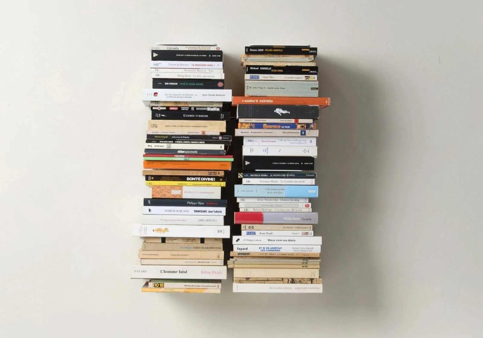 TEEbooks – 2 Mensole da Parete Verticali per Libri 60 cm | Design Invisibile e Minimalista | Porta Libri | Made in Italy | Acciaio di Qualità | Facile Fissaggio a Parete