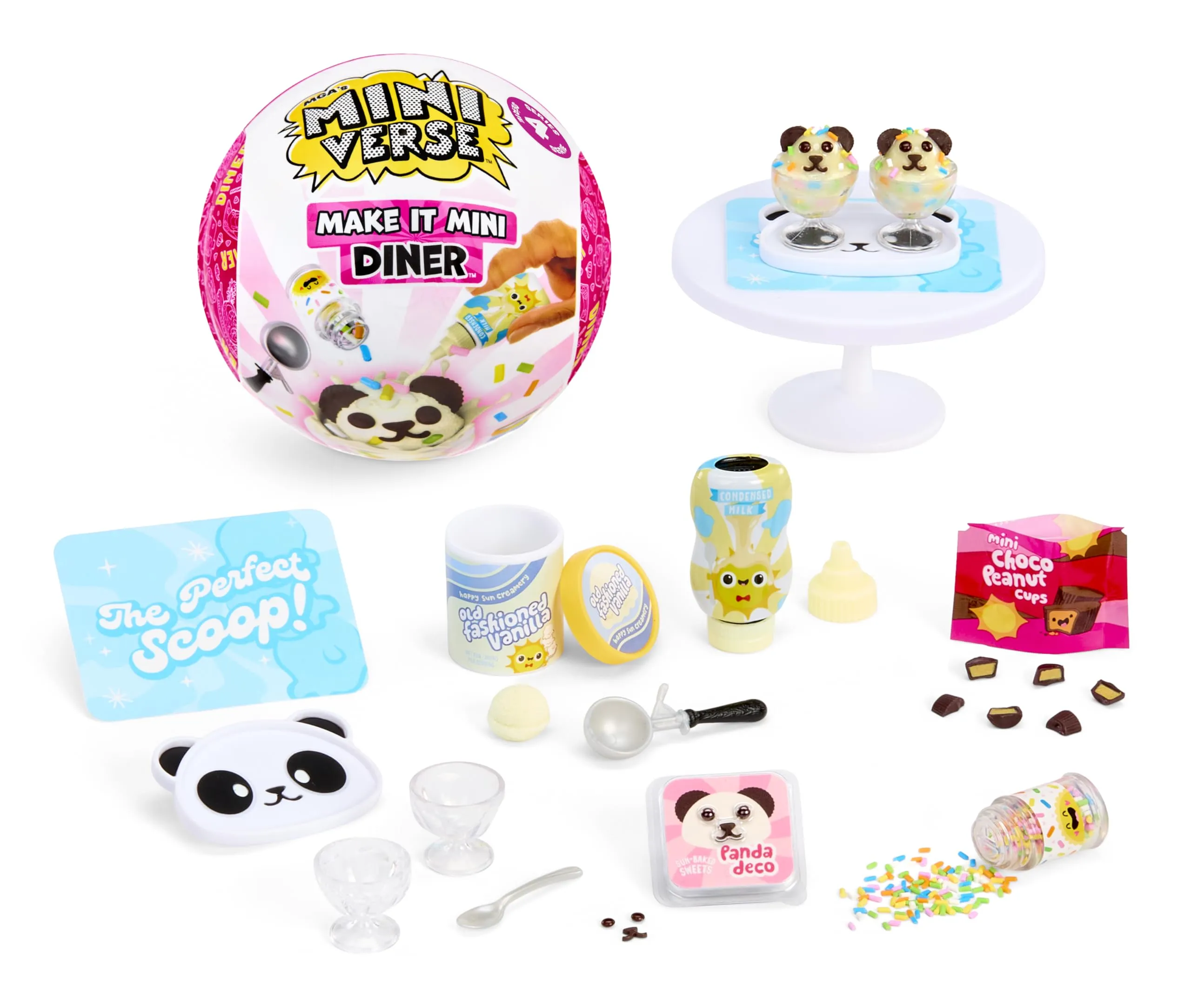 MGA's Miniverse Make It Mini Diner Series 4 - Mini Oggetti da Collezione, Confezione Cieca, Fai da te, Gioco in Resina, Repliche di Alimenti, per Collezionisti e Bambini Età 8+, NON COMMESTIBILE