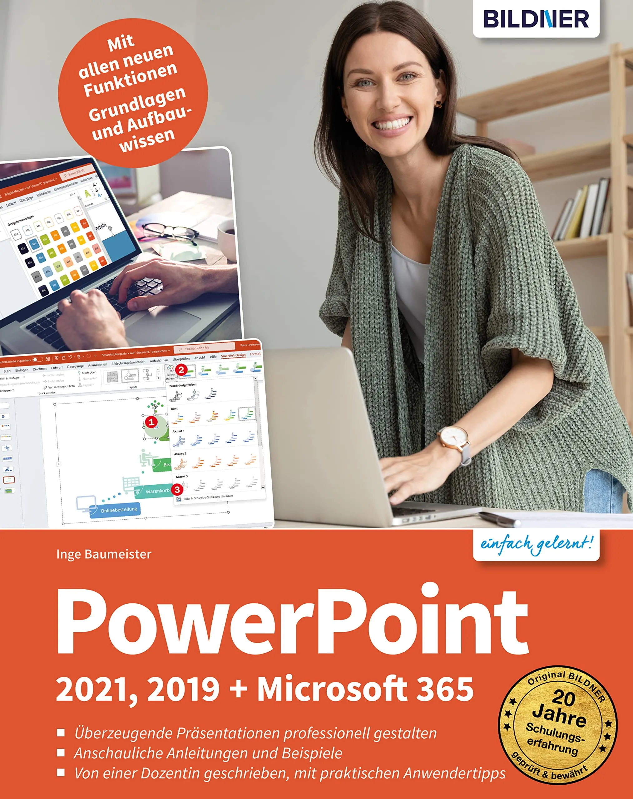 PowerPoint 2021, 2019 + Microsoft 365: Einfach gelernt! (German Edition)