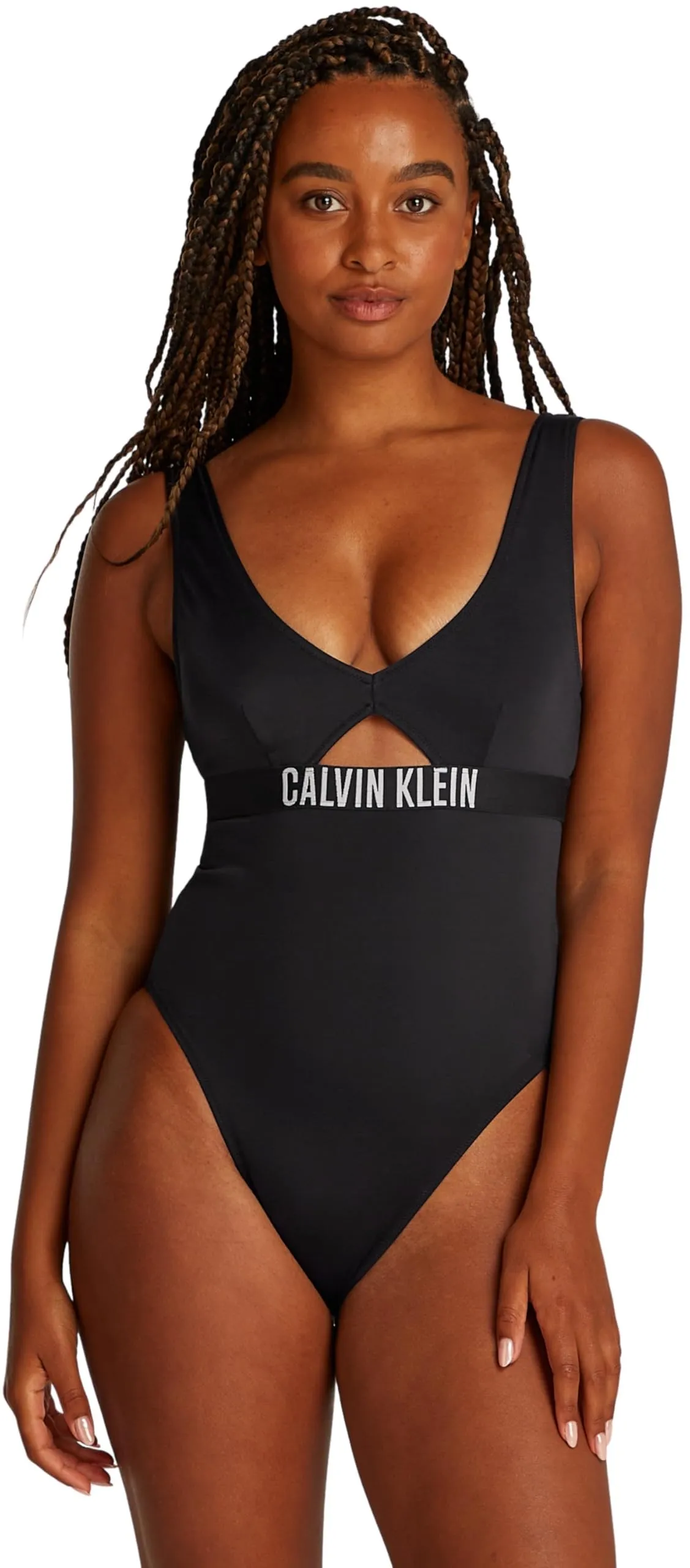 Calvin Klein Donna Costume da Bagno One Piece Schiena Scoperta, Nero (Pvh Black), S
