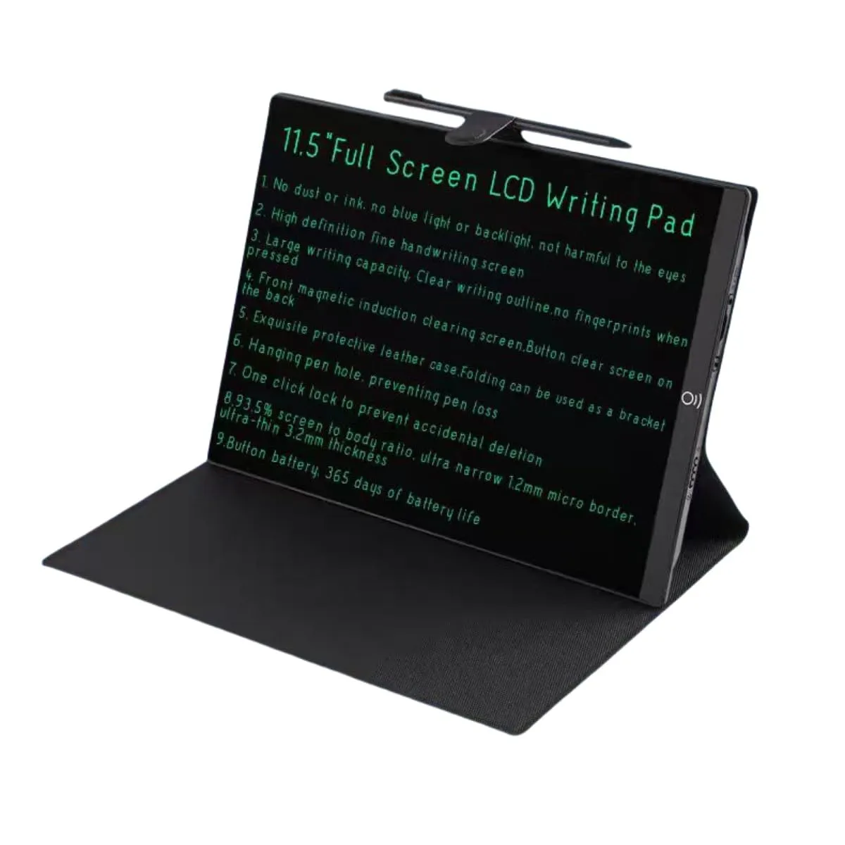 EMEBAY Tablet da scrittura a schermo intero LCD da 11,5", blocco note digitale ultra sottile da 3,2 mm per bambini e adulti, blocco note cancellabile con custodia per tablet, scrittura, disegno,