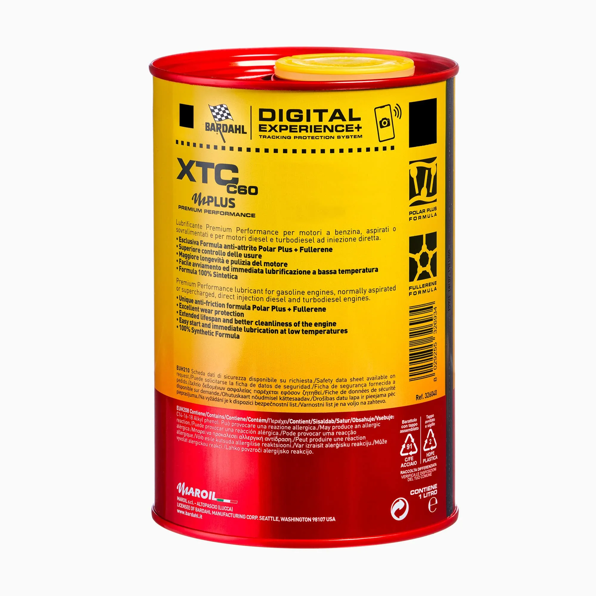 Bardahl - Olio Motore per Auto, XTC C60 10W40, Olio Lubrificante per Vetture non Equipaggiate di DPF o FAP, 5 Litri