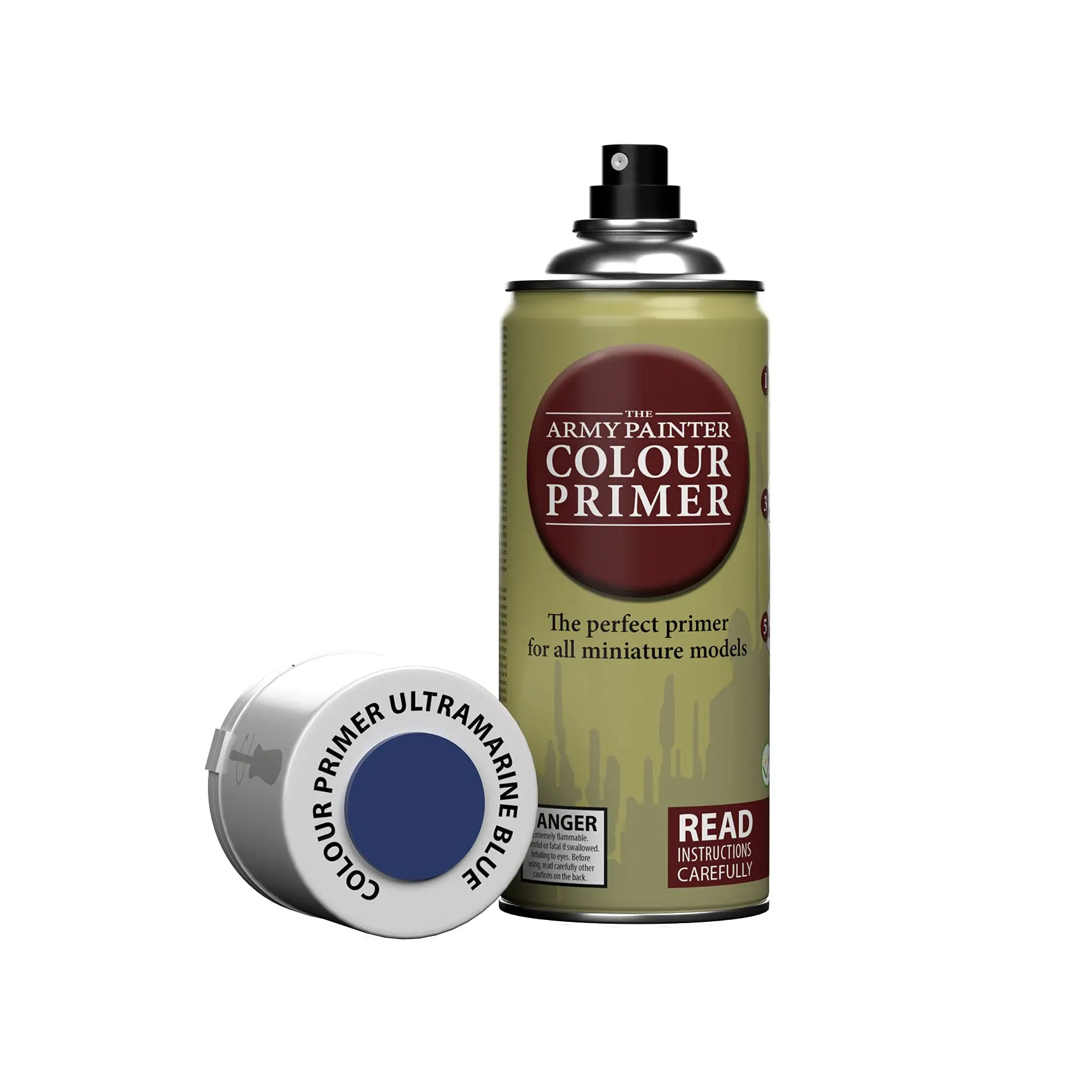 The Army Painter, Colour Primer Ultramarine Blue, 400 ml Vernice per Plastica Primer Blu - Primer Modellismo per Miniature Fantasy, D&D e Warhammer