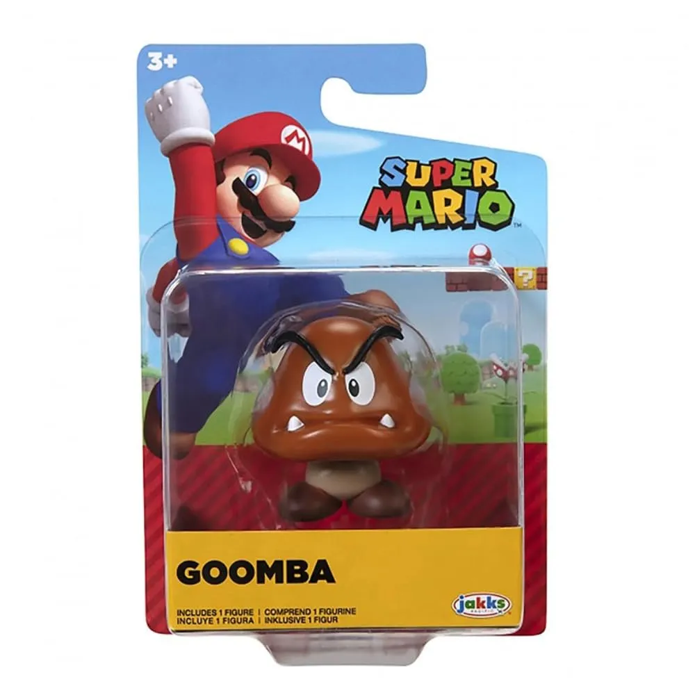 World of Nintendo Super Mario Bros, statuetta snodata 6,3 cm, Goomba