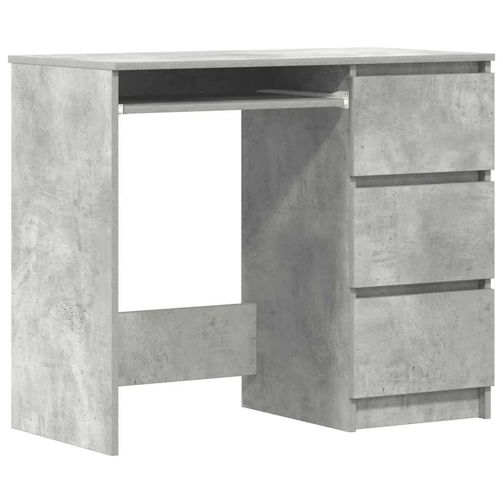 vidaXL Scrivania Grigio Cemento 90x45x76 cm in Truciolato