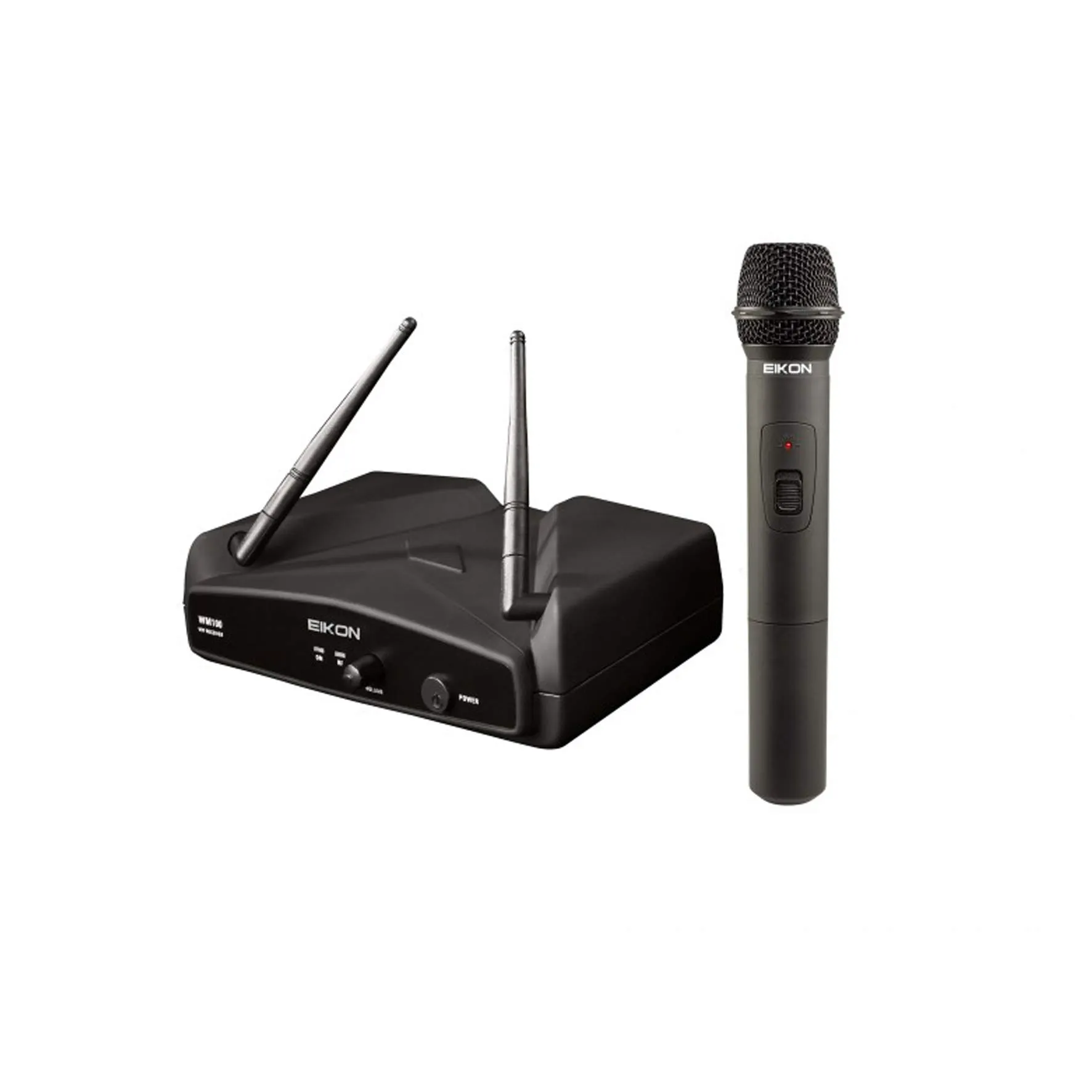 PROEL EIKON WM100M - Radio Microfono Professionale Wireless Sistema VHF a Gelato per canto o Karaoke, Nero