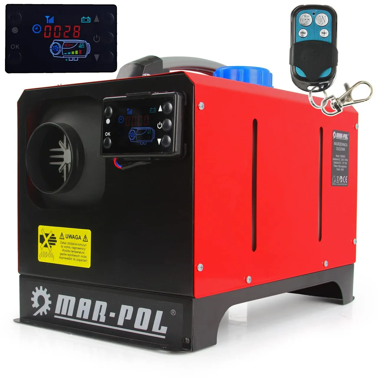IMJ-Global - Riscaldatore a Gasolio Portatile (12V/230V, 12KW) Riscaldatore Diesel Generatore Aria Calda Gasolio per Camper, Tenda, Campeggio, Parcheggio, Dotato di Monitor LCD con Telecomando
