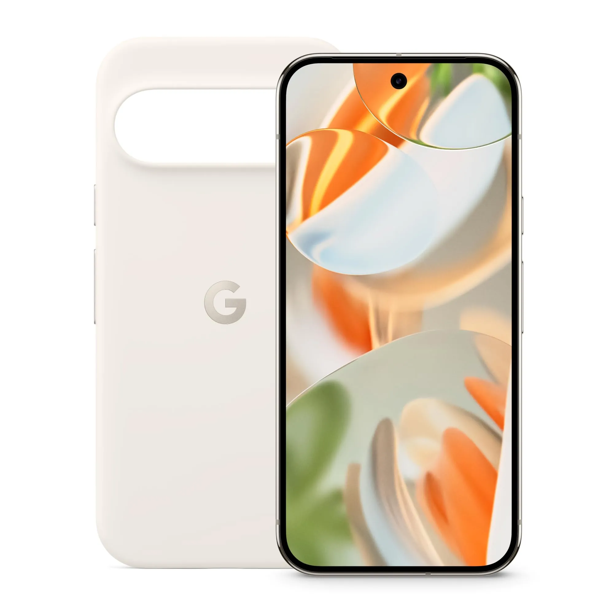 Google Pixel 9 Pro - Smartphone Android sbloccato con Gemini, sistema a tripla fotocamera posteriore - Grigio creta, 128GB + Cover per Pixel 9 & Pixel 9 Pro - Grigio creta