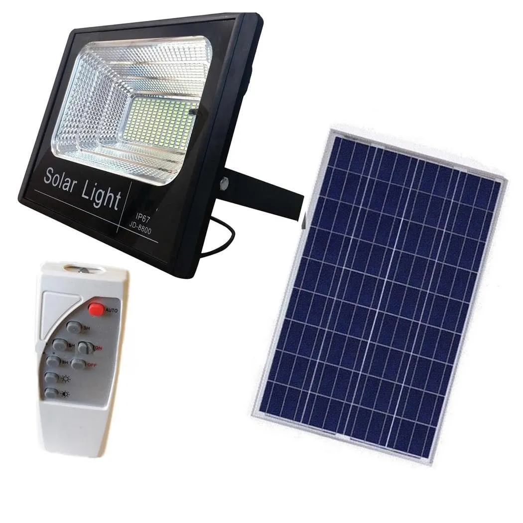 OISE ART STORE Trade Shop - Faro Pannello Energia Solare Faretto LED Luce Bianca Ip67 con Telecomando 400 Watt