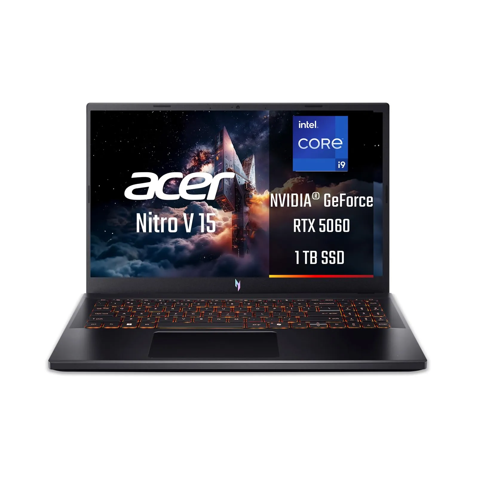 ACER Nitro V 15 ANV15-52-98W0 Notebook Gaming, Processore Intel Core i9-13900H, Ram 32 GB DDR4, 1024 GB SSD, Display 15.6" FHD IPS 165 Hz LED LCD, NVIDIA GeForce RTX 5060 8 GB GDDR7, Windows 11 Home