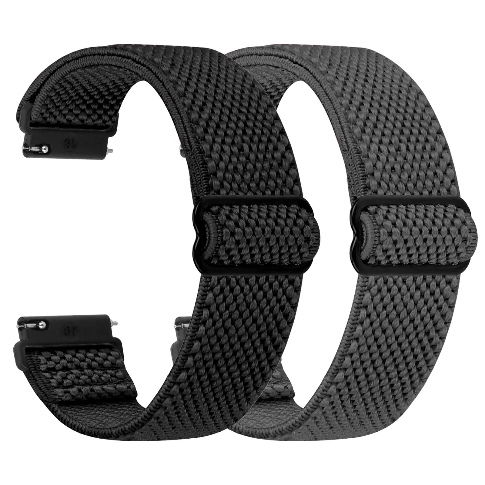 TumCez Regolabile Elastico Sgancio Rapido Cinturino Orologio in Nylon,18mm 19mm 20mm 22mm Cinturino per Samsung/Garmin/Fossil/Amazfit/Huawei Orologio per Uomo Donna