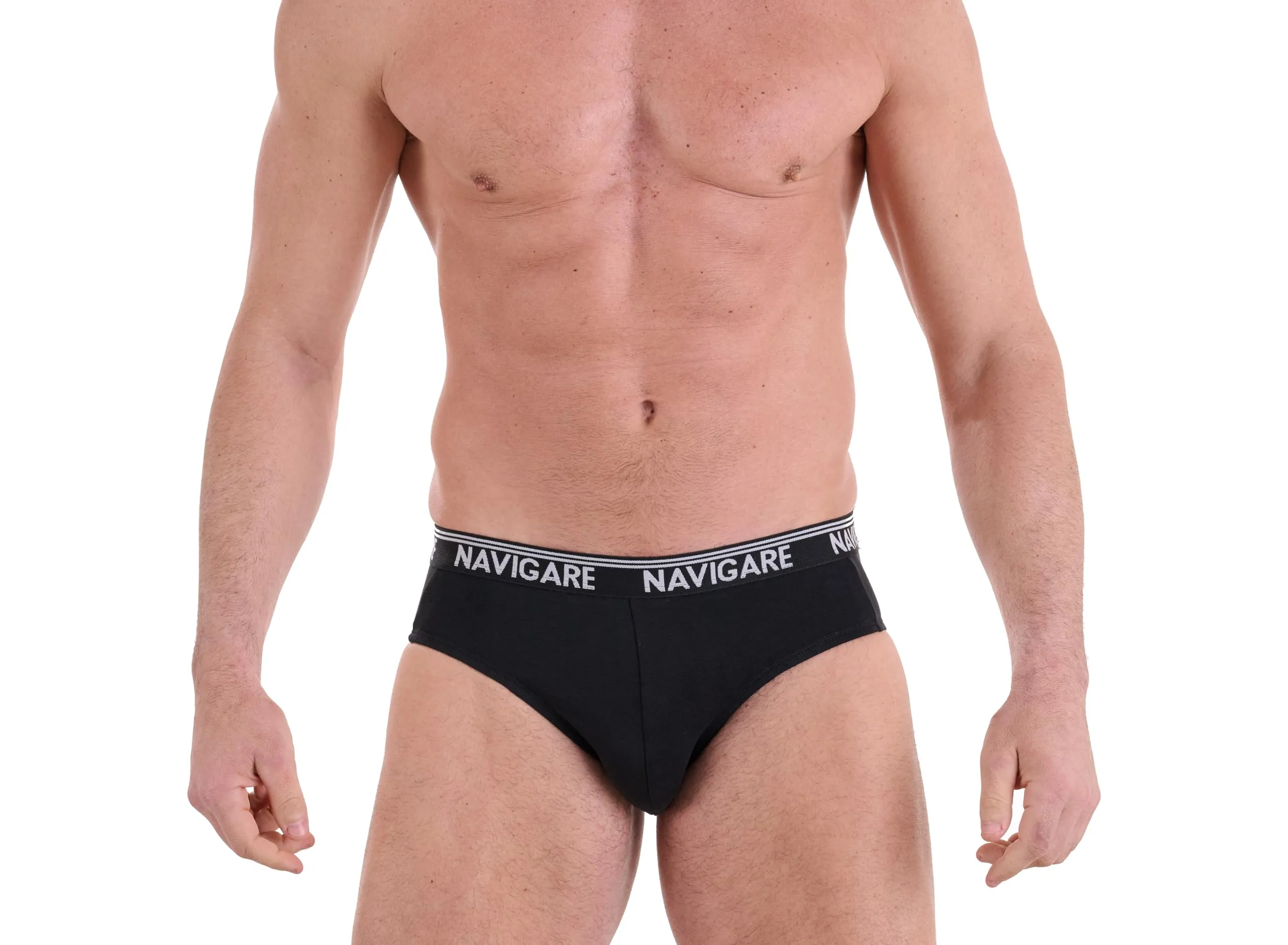 Navigare 574/e (Pacco Da 6), Slip Uomo, Nero, L confezione da 6