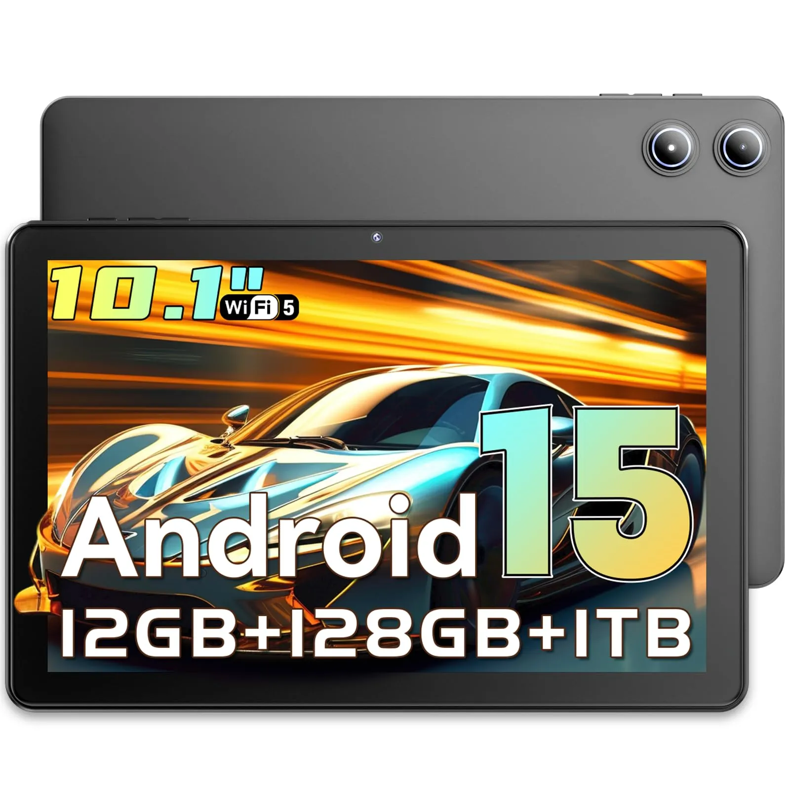 Rebecco Tablet 10 Pollici, Tablet Android 15 Gemini AI, 18GB RAM + 128GB ROM + 1TB TF, Octa-Core, Schermo Touch IPS HD 1280x800, Batteria 6000mAh, Widevine L1, WiFi 5G & BT 5.0, Doppia Fotocamera Z70