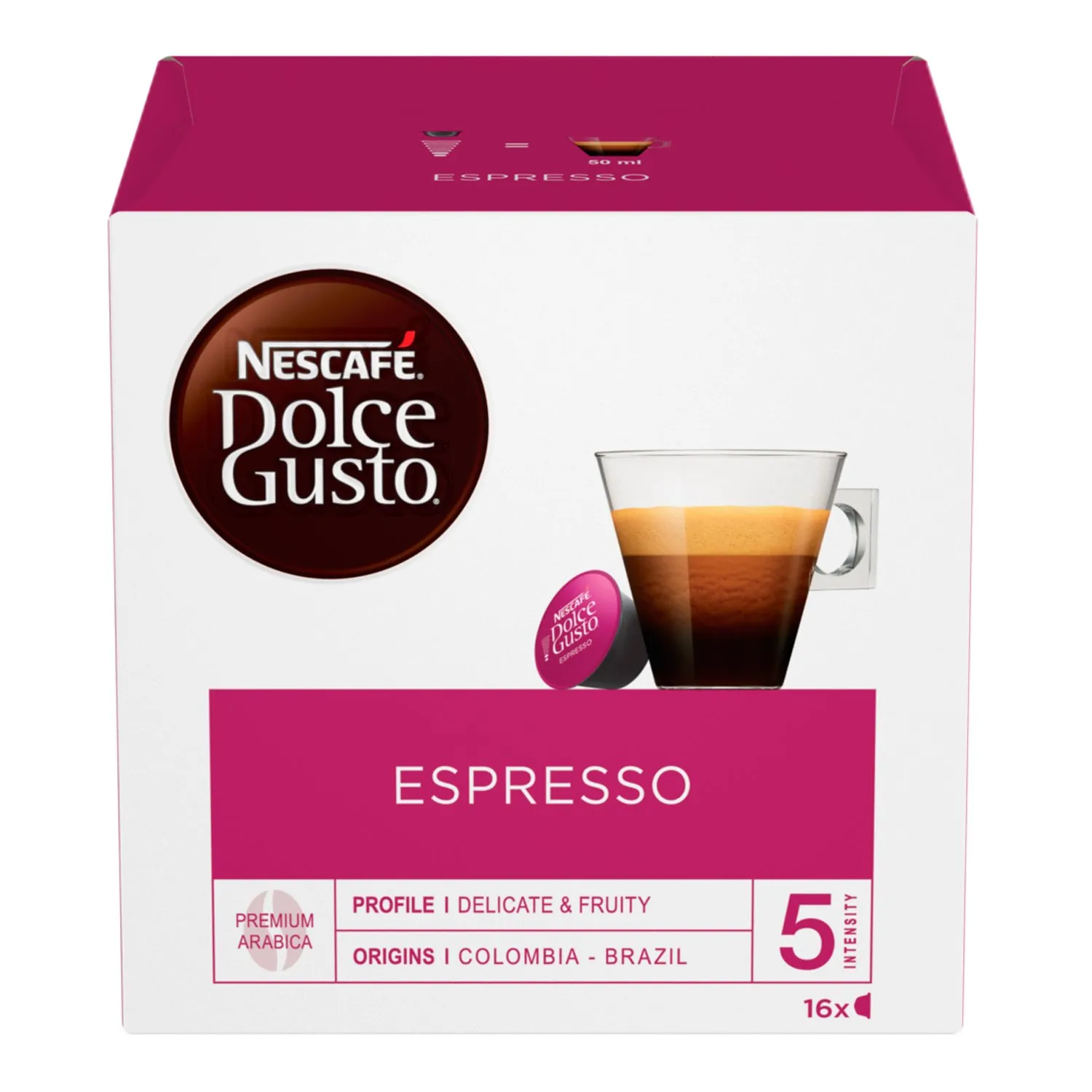 Nescafé Dolce Gusto Espresso Caffè, 6 Confezioni da 16 Capsule, 96 capsule