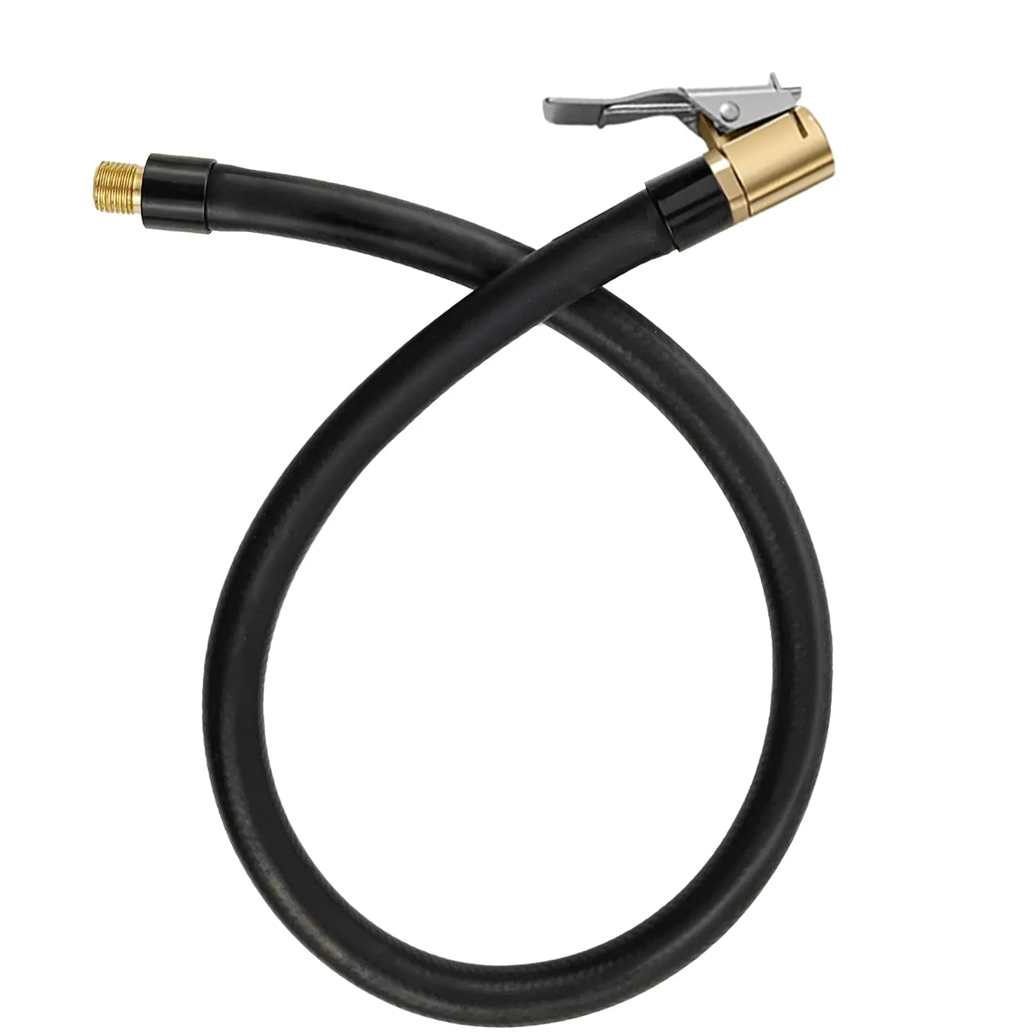 sciuU 50cm Tubo Prolunga di Gomma Flessibile della Pompa di Gonfiaggio, Compatibile con Xiaomi Compressore Digitale Portatile, Tubo di Estensione per Pneumatici Auto Bicicletta Motociclo Pneumatici