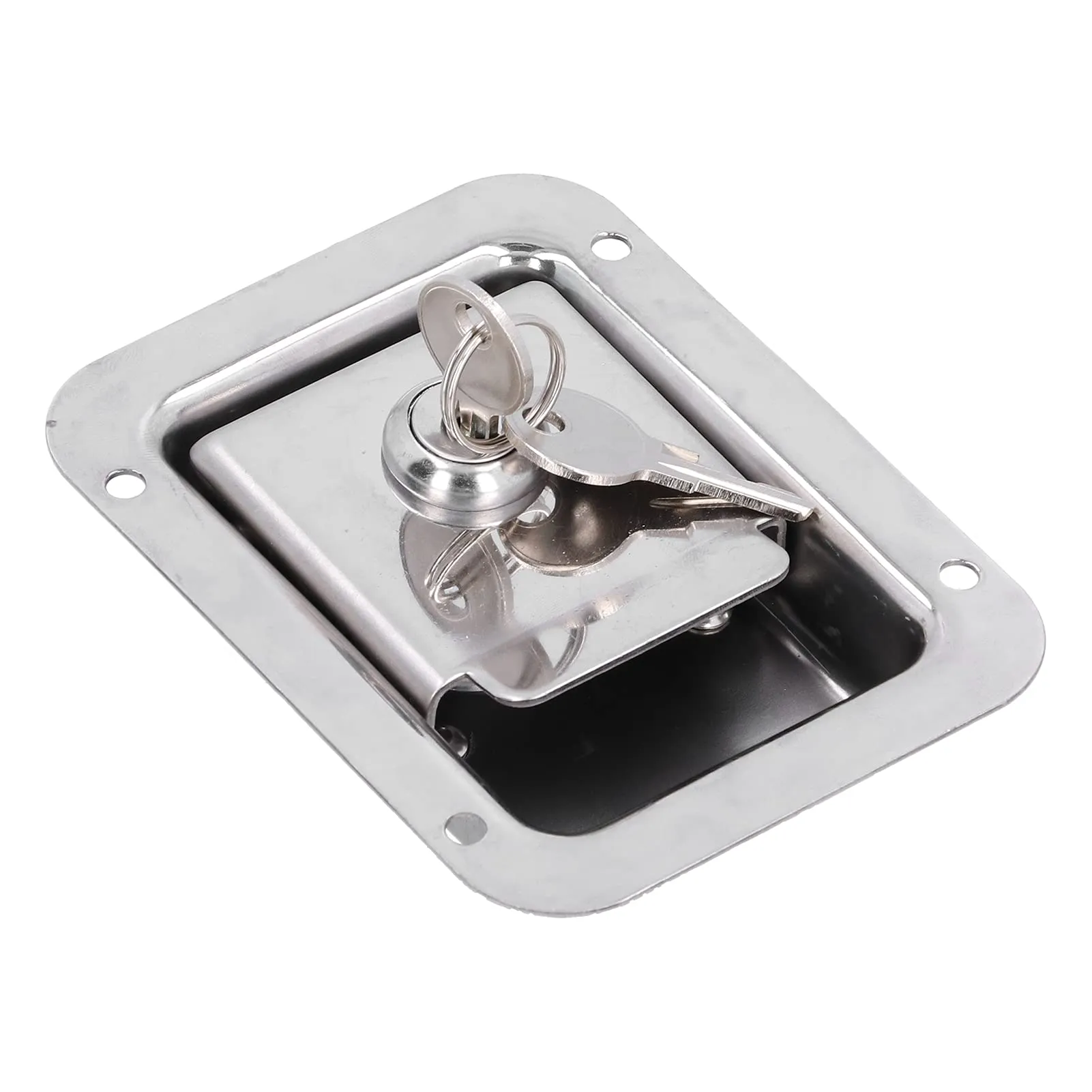 Deror 304 acciaio inox RV porta fermo cassetta degli attrezzi serratura incasso con 2 chiavi per camper rimorchio camion dei pompieri