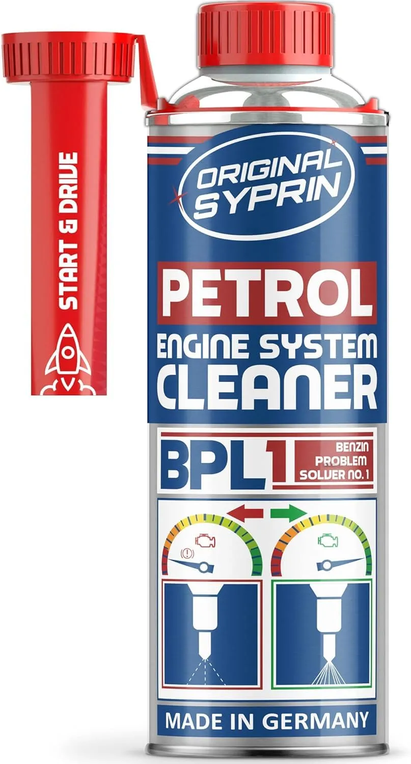 SYPRIN Additivo Detergente Completo per Il Sistema di Alimentazione Iniettori Benzina I Trattamento rigenerante Motori 1x 500ml