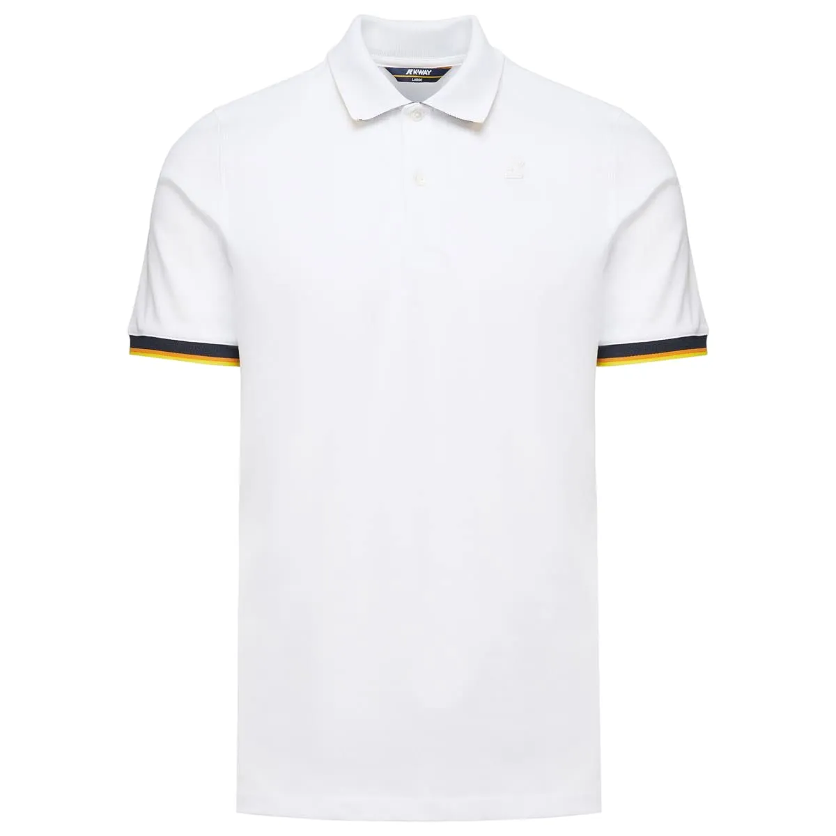 Polo Manica Corta Da Uomo Marchio K-way, Modello K7121IW, Realizzato In Sintetico. Bianco