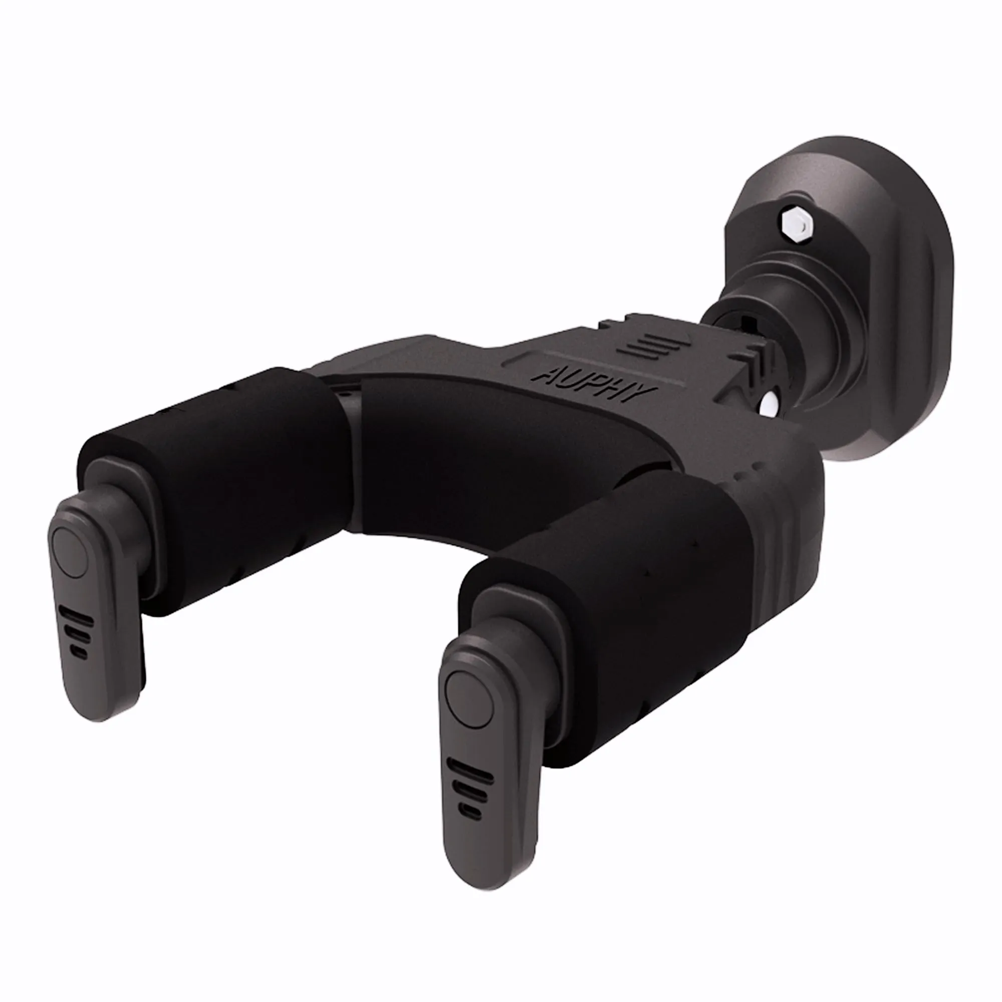 AUPHY Supporto per Chitarra da Muro con Auto-Lock & Rotazione | Portata 10KG+ | Gancio Universale per Chitarra Classica/Elettrica/Basso/Banjo/Ukulele ecc | Base Nylon