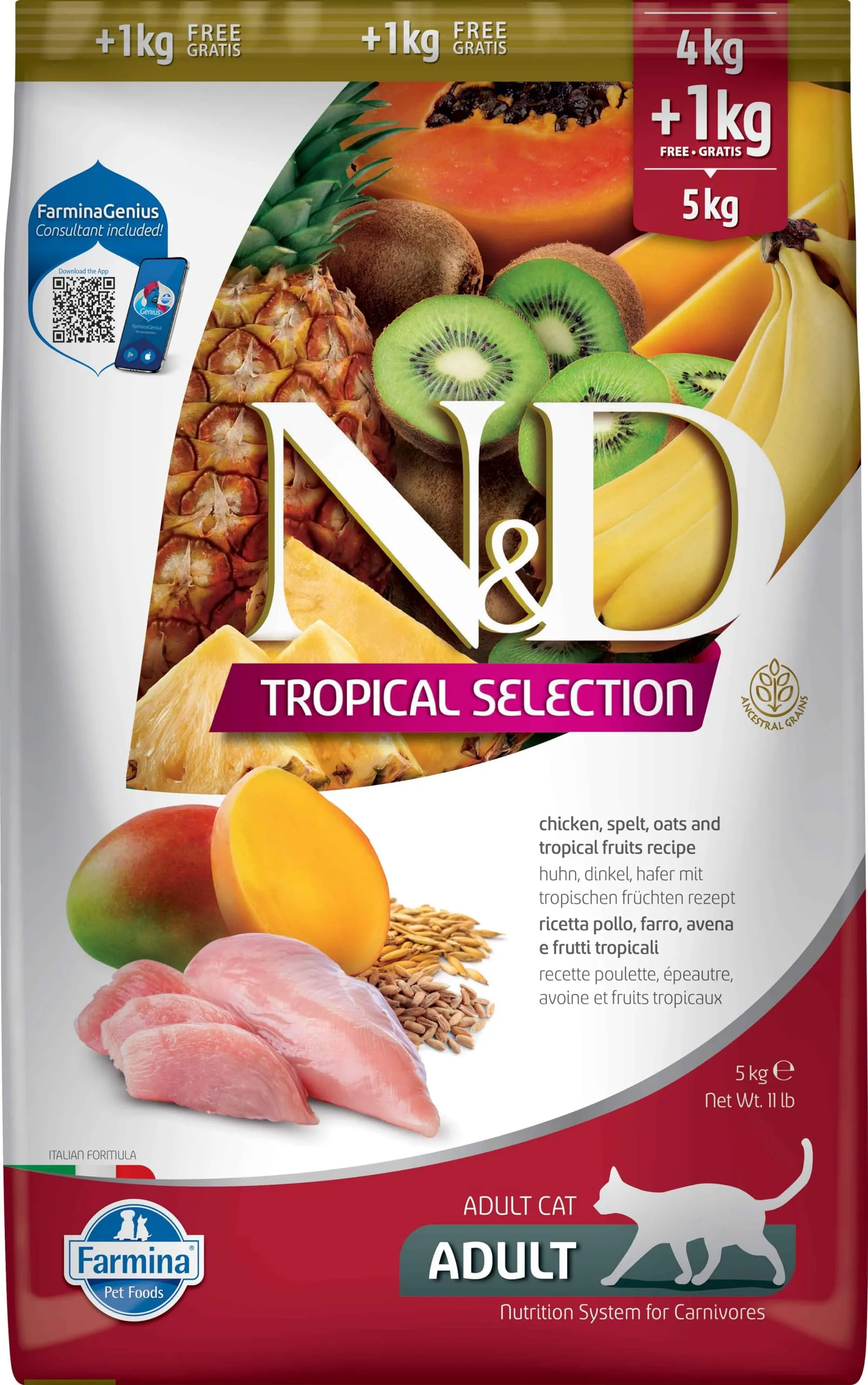 Mangime per gatti Farmina ND Cat Tropical Selection Pollo (5 KG)