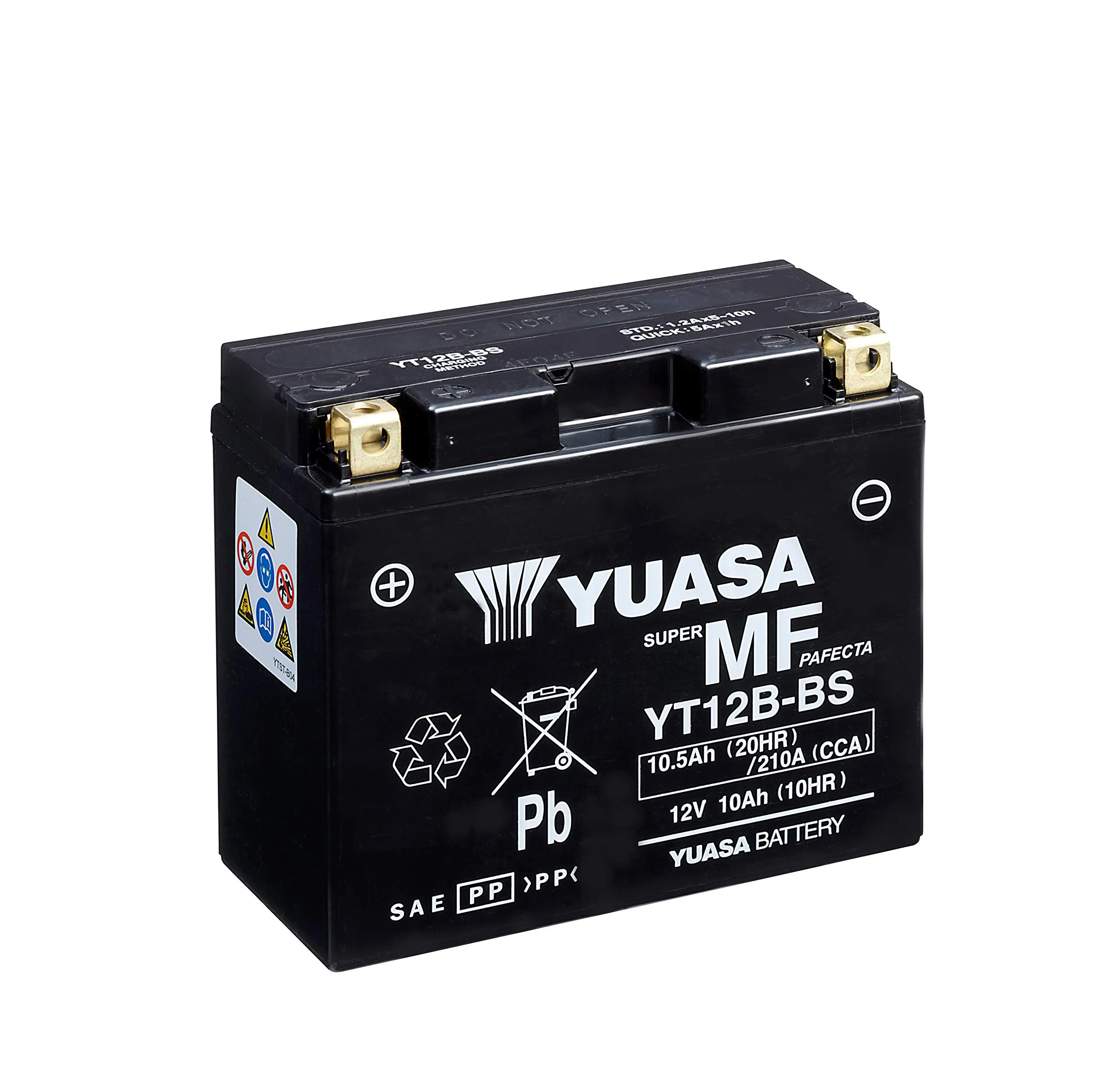 Yuasa YT12B 12V 210 CCA Batteria per moto AGM VRLA senza manutenzione