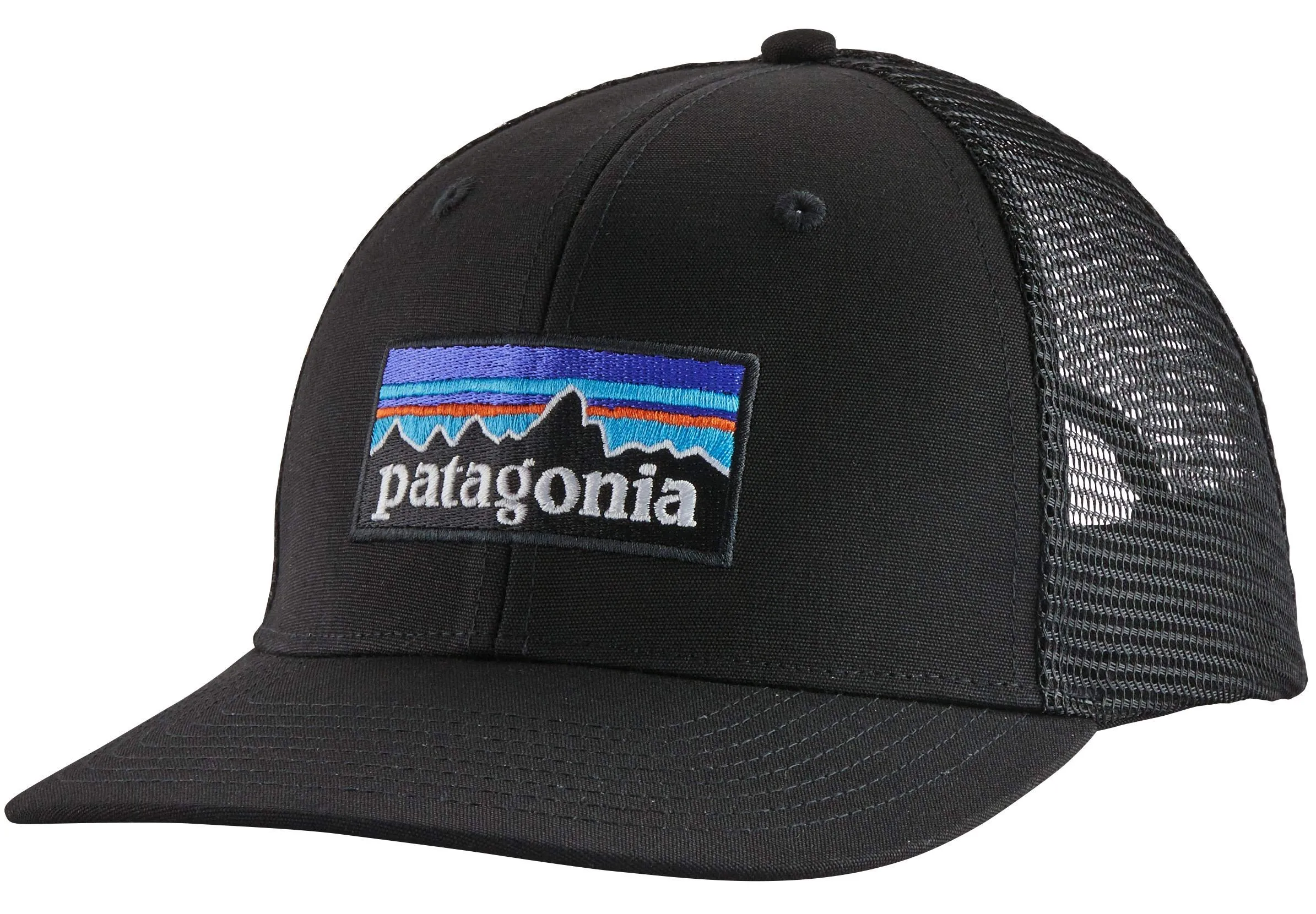 Patagonia P-6 Logo Trucker, Cappellino con Visiera Unisex-Adulto, Nero, all