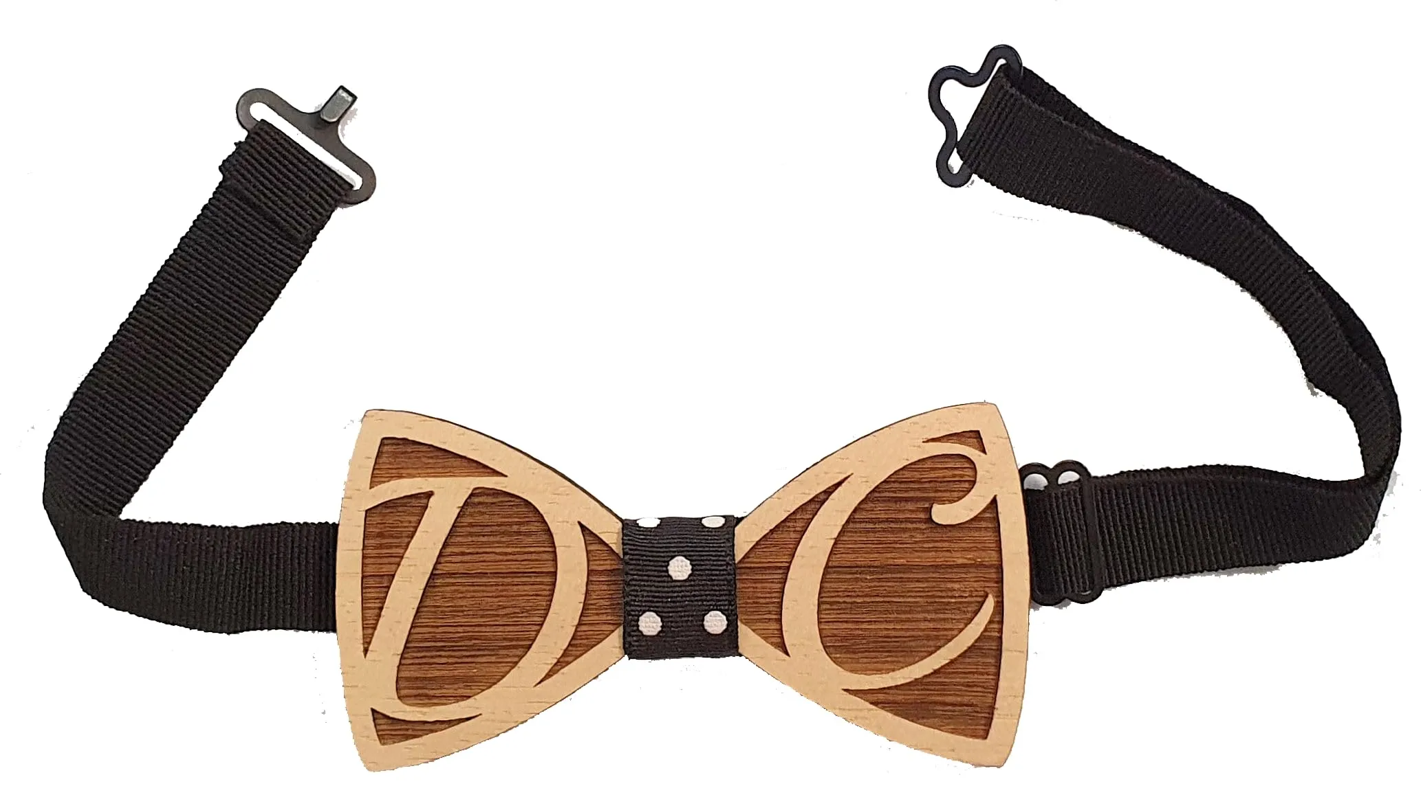 Papillon/farlallino in legno personalizzato con iniziali incise- perfetto per eventi e feste eleganti