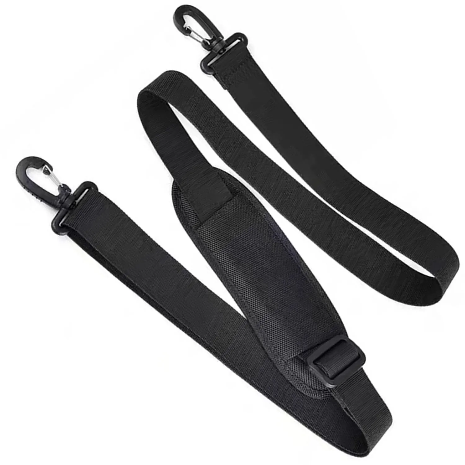 MEZOKUCEL Cinghia Tracolla,Tracolla per Borsa,Tracolla Chitarra,Tracolla,Universale Sostituzione Cinghia di Spalla Imbottita Morbida e Staccabile Regolabile Cintura Con Ganci Girevoli in Metallo-Nero