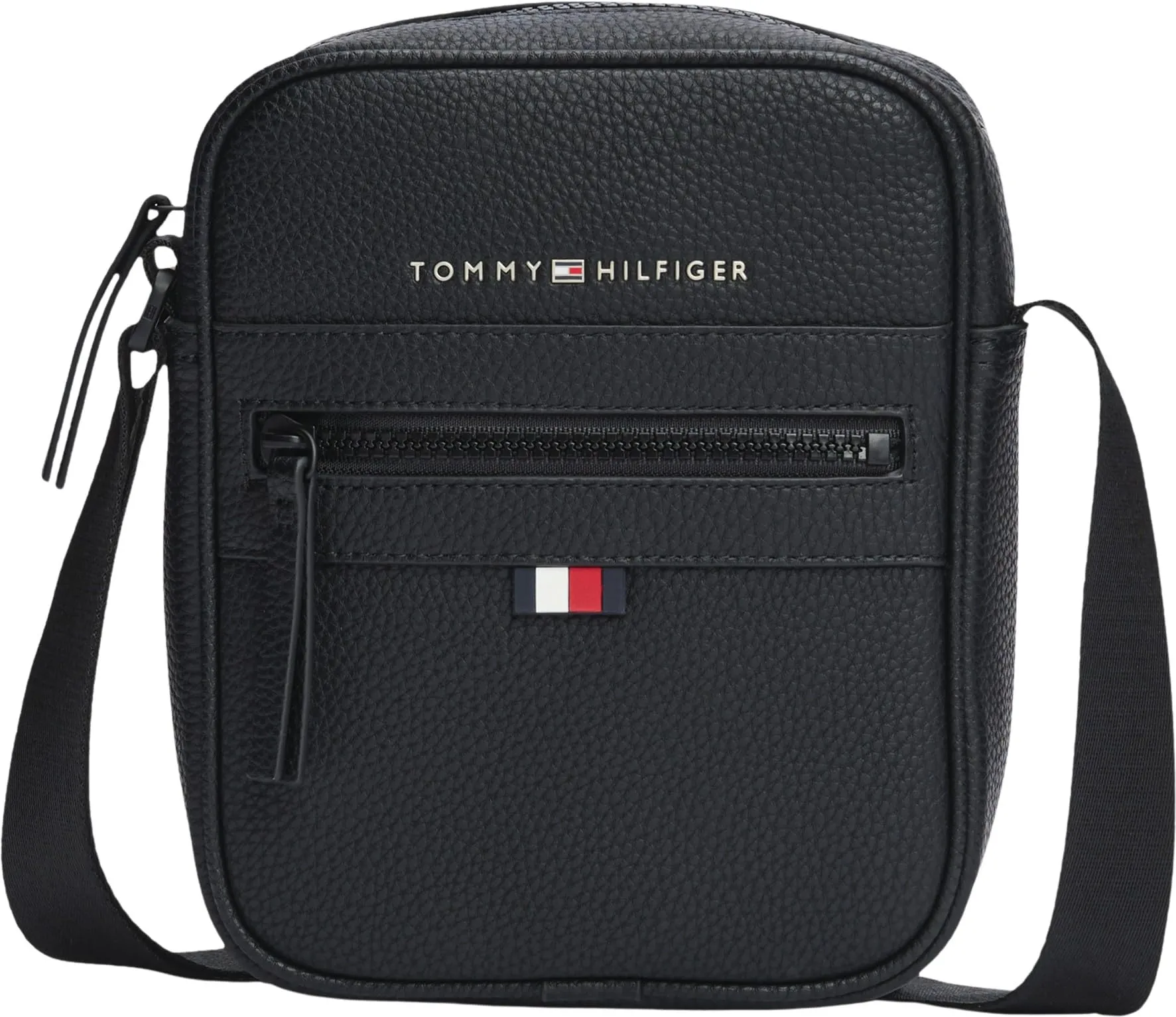 Tommy Hilfiger Uomo Borsa a Tracolla Essential PU Mini Reporter Piccola, Nero (Black), Taglia Unica