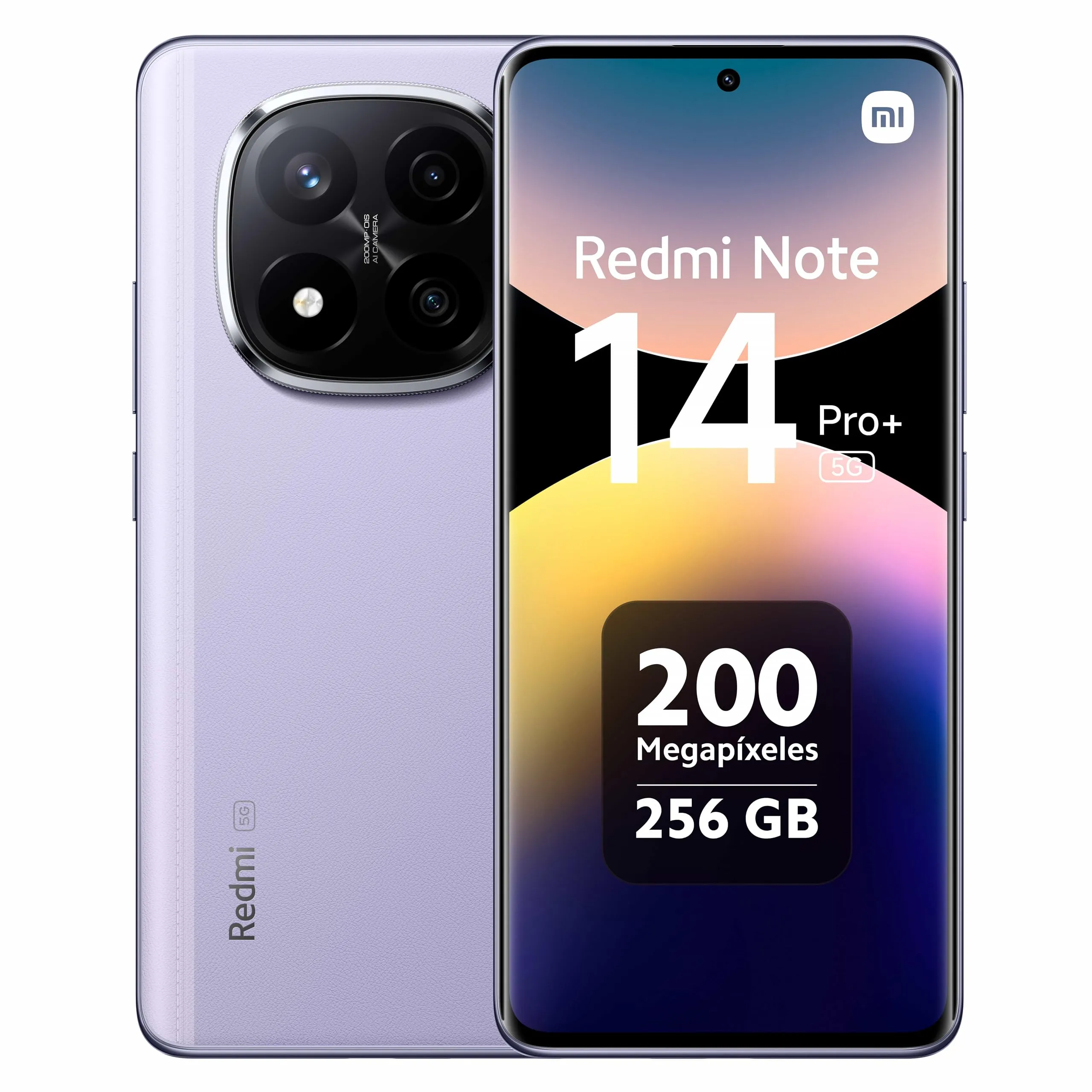 Xiaomi Redmi Note 14 Pro+ 5G Smartphone, 8GB RAM 256GB, schermo AMOLED 6.67 pollici 1.5K, sensore di impronte digitali, fotocamera 200MP, NFC, ricarica rapida 120W, Viola lavanda