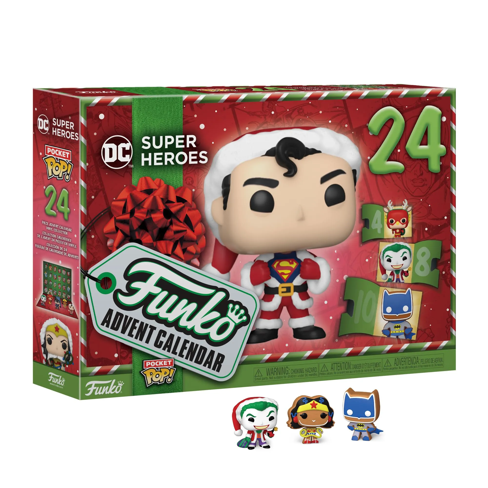 Funko Advent Calendar: DC 2023 - Superman - DC Comics- 24 Giorni di Sorprese - Mini Figura in Vinile da Colleziones - Mystery Box - Idea Regalo - di Natale per Ragazze, Ragazzi e Bambini