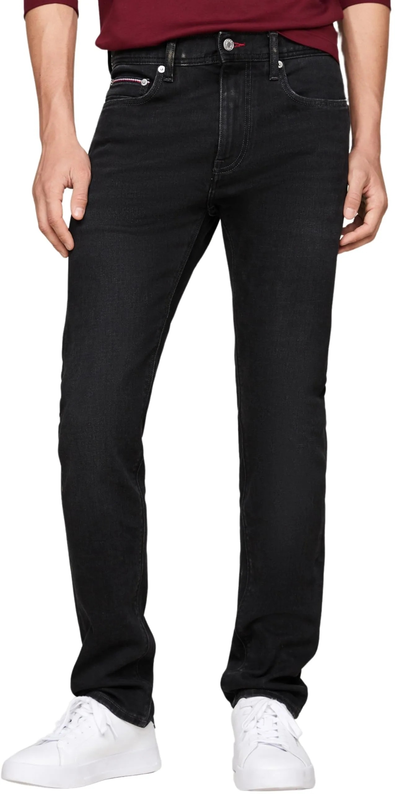 Tommy Hilfiger Uomo Jeans Bleecker Crow Slim Fit, Nero (Crow Black), 32W/36L