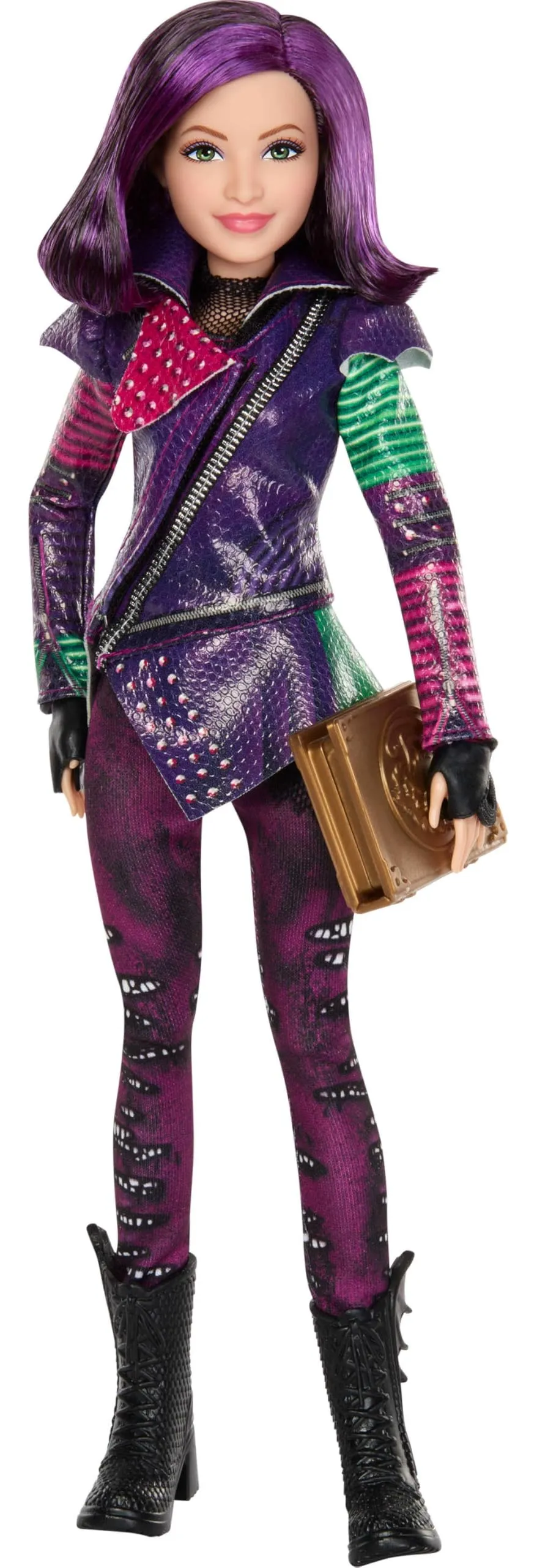 Mattel Disney Descendants - Mal L'Isola degli Sperduti, bambola ispirata al film che celebra il Decimo Anniversario, abito rimovibile e accessori inclusi, 4+ anni, JFG74