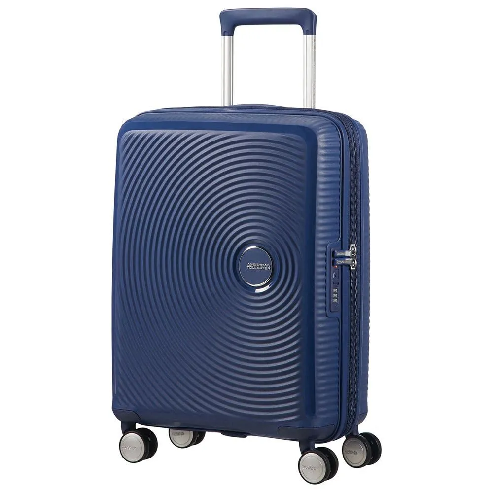 American Tourister Soundbox - Bag di spinner s Expantable Hand, 55 cm, 41 L, Blue (Midnight Navy)
