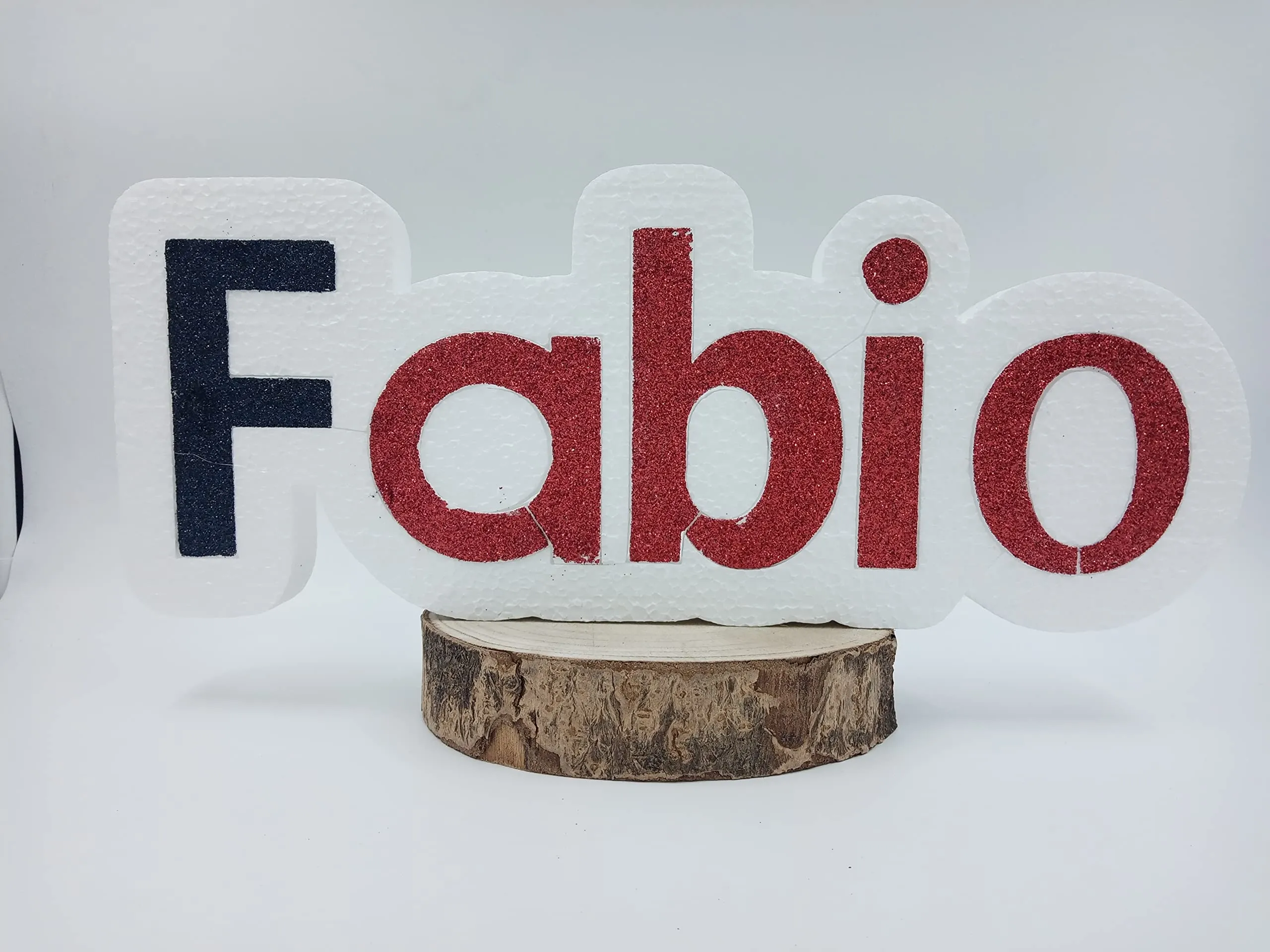 Nome in Polistirolo per Kinderata, con larghezza circa 50cm altezza 15/20cm profondità 3cm con Spedizione Gratuita - Festa a tema Kinderata