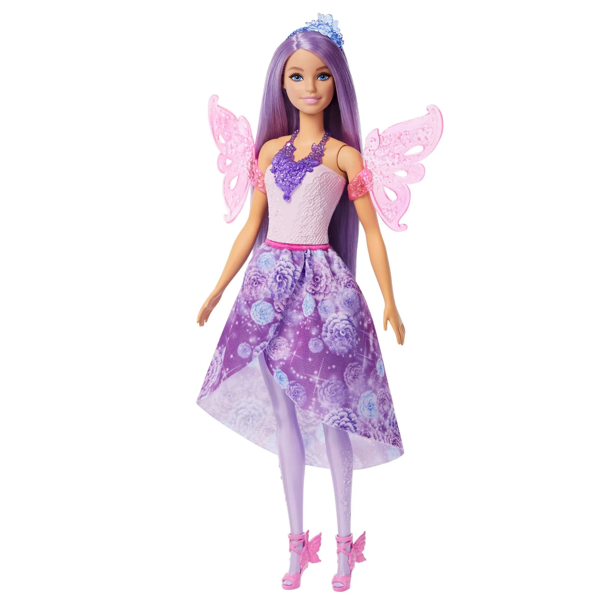 Barbie - Bambola Fantasy Fashion, con abiti e 8 accessori inclusi per creare 10 look, coda da sirena, ali di fata, collane, scarpe e molto altro, giocattolo per bambini, 3+ anni, JCP74