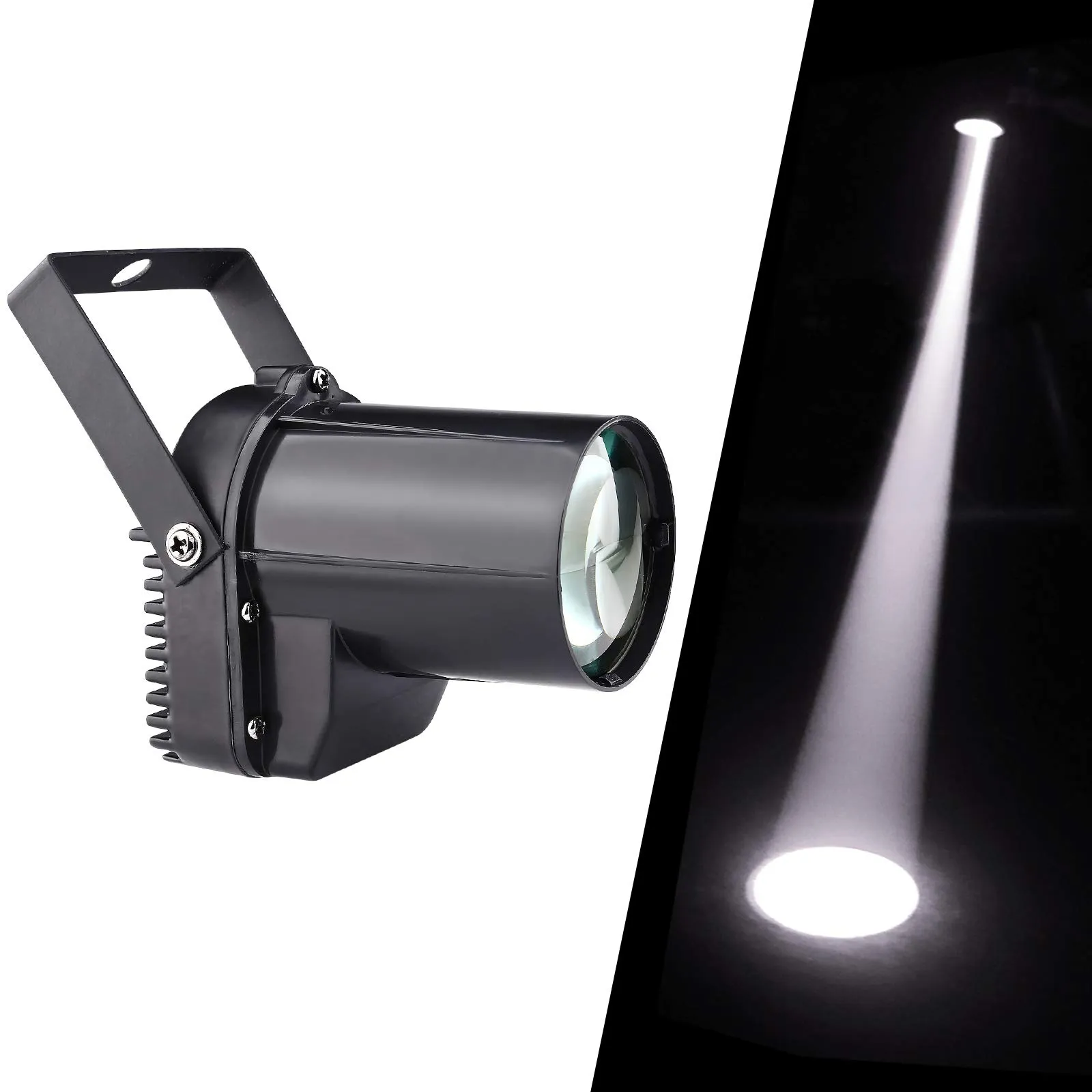 3w Led Pinspot Occhio di Bue Luce Palla Specchio Discoteca, Faretto Sagomatore a Sfera Palcoscenico Strobosfere, Farò Mirror Ball Spotlight