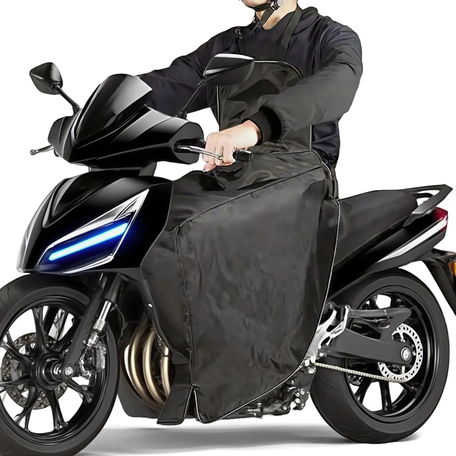 FINEVERNEK Coprigambe Scooter, Regolabile Coperta Calda Coprigambe Moto, Copri Gambe per Scooter Antivento e Impermeabile, Fornisce Protezione dal Freddo per le Gambe dello Scooter, Taglia Universale