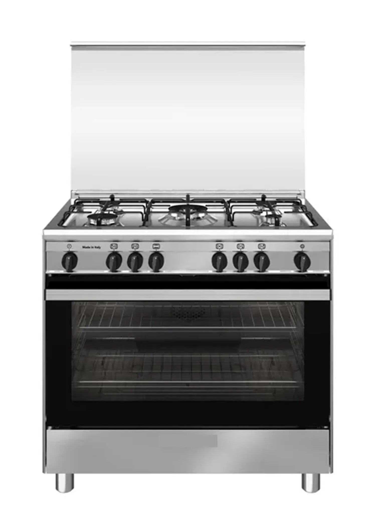 Glem Gas SA965VI - Cucina a gas con forno a gas, 90x60 cm, Inox