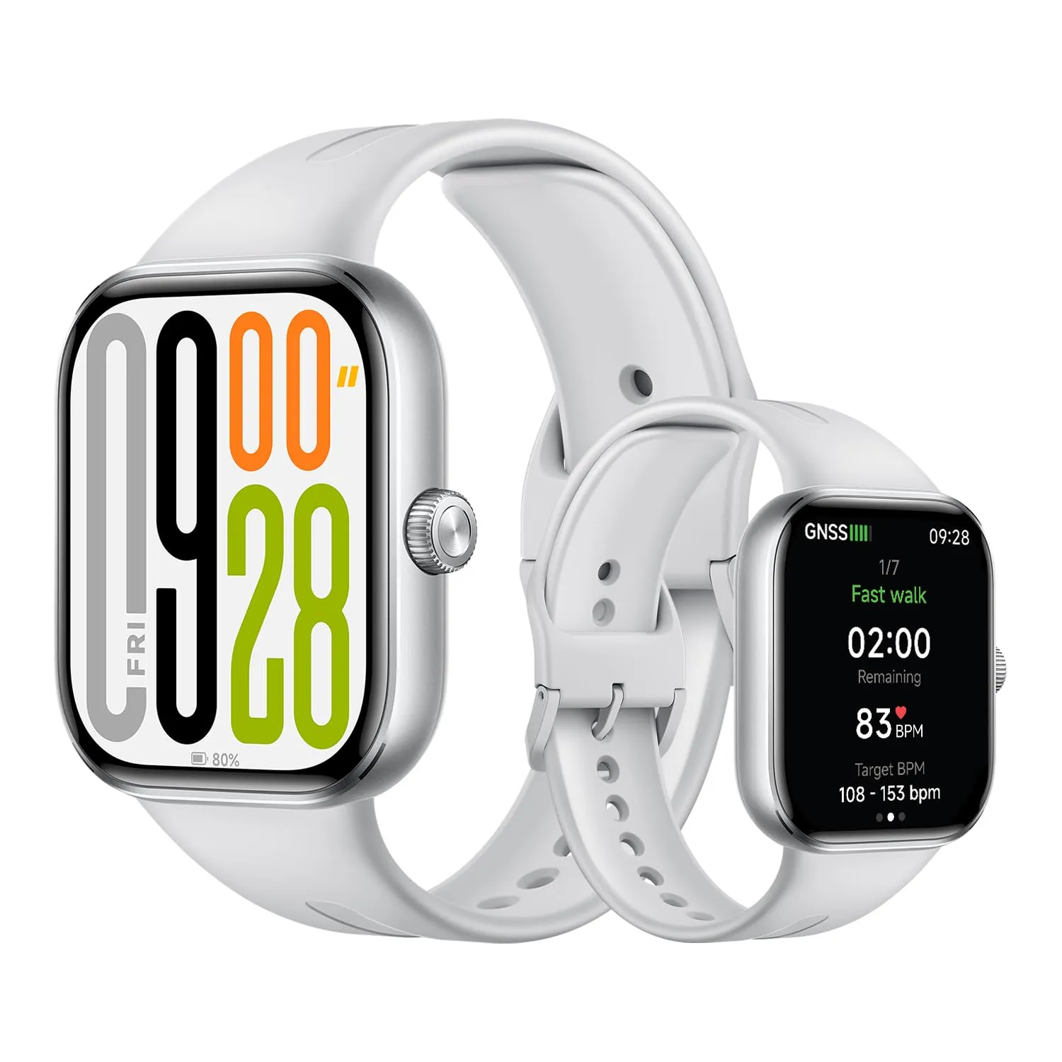 Xiaomi Redmi Watch 5, Smartwatch con display AMOLED 2.07", Chiamate Bluetooth, Autonomia 24 giorni, Resistenza Acqua 5 ATM, Monitoraggio Frequenza Cardiaca e SpO2, Sistema GNSS integrato, Argento