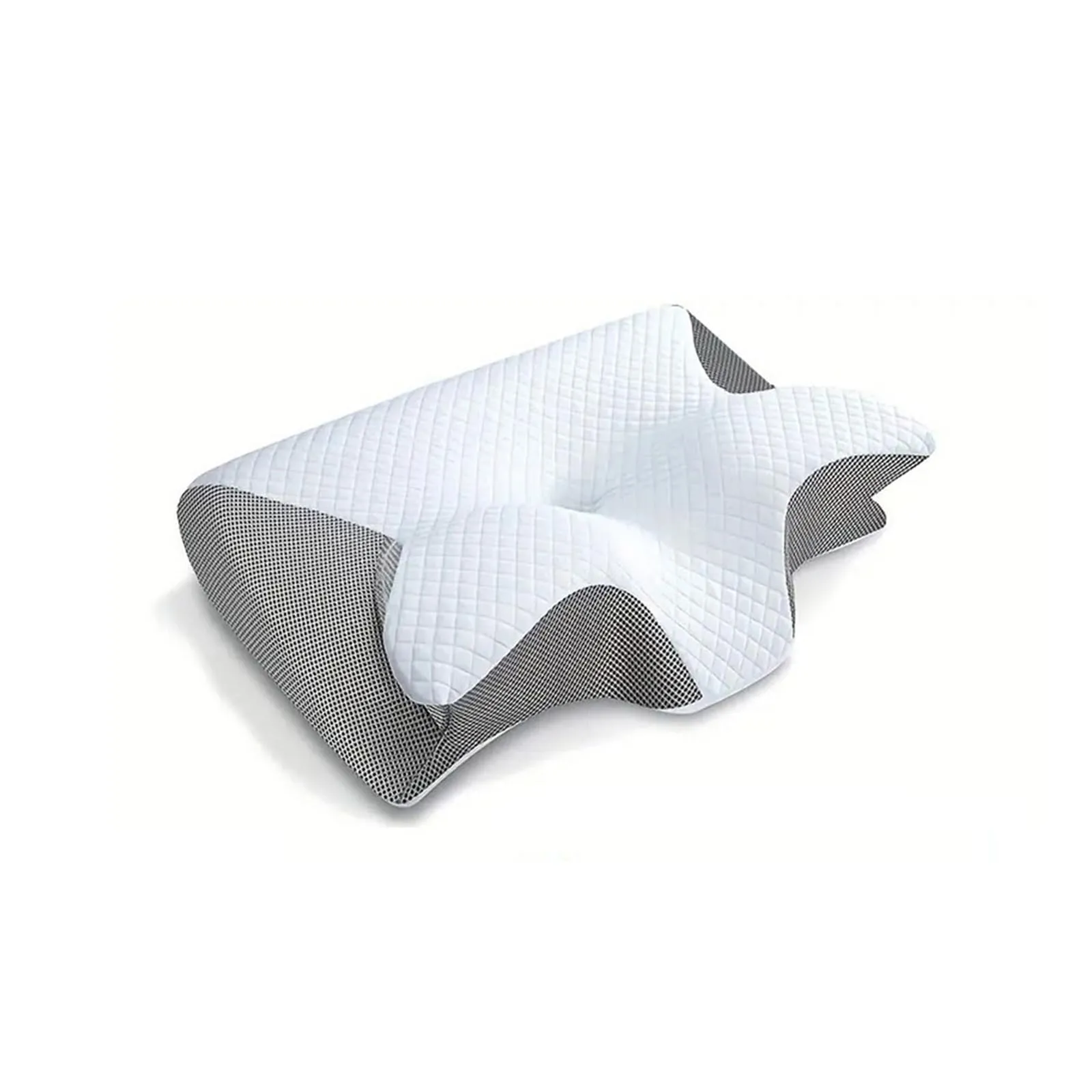 bergxperten idenora - Dormi profondamente, senza russare Cuscino Ergonomico in Schiuma Memory 2 in 1 per Dormire, con Supporto per il Collo, Copri-cuscino Rimuovibile e Lavabile