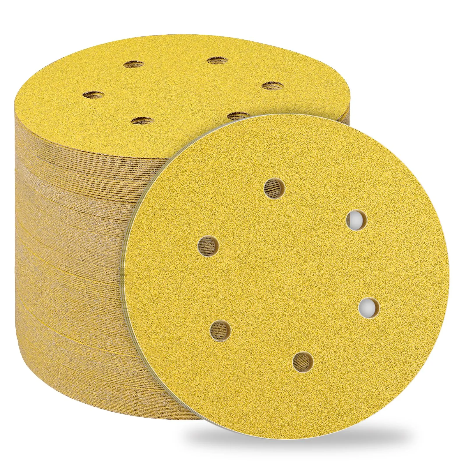 STEBRUAM 50Pz Dischi Abrasivi 150mm 6 Fori Grana 80 Carta Vetro magico Abrasiva Smerigliatrice a Grossa Cuscinetti per Levigatrice Orbitale