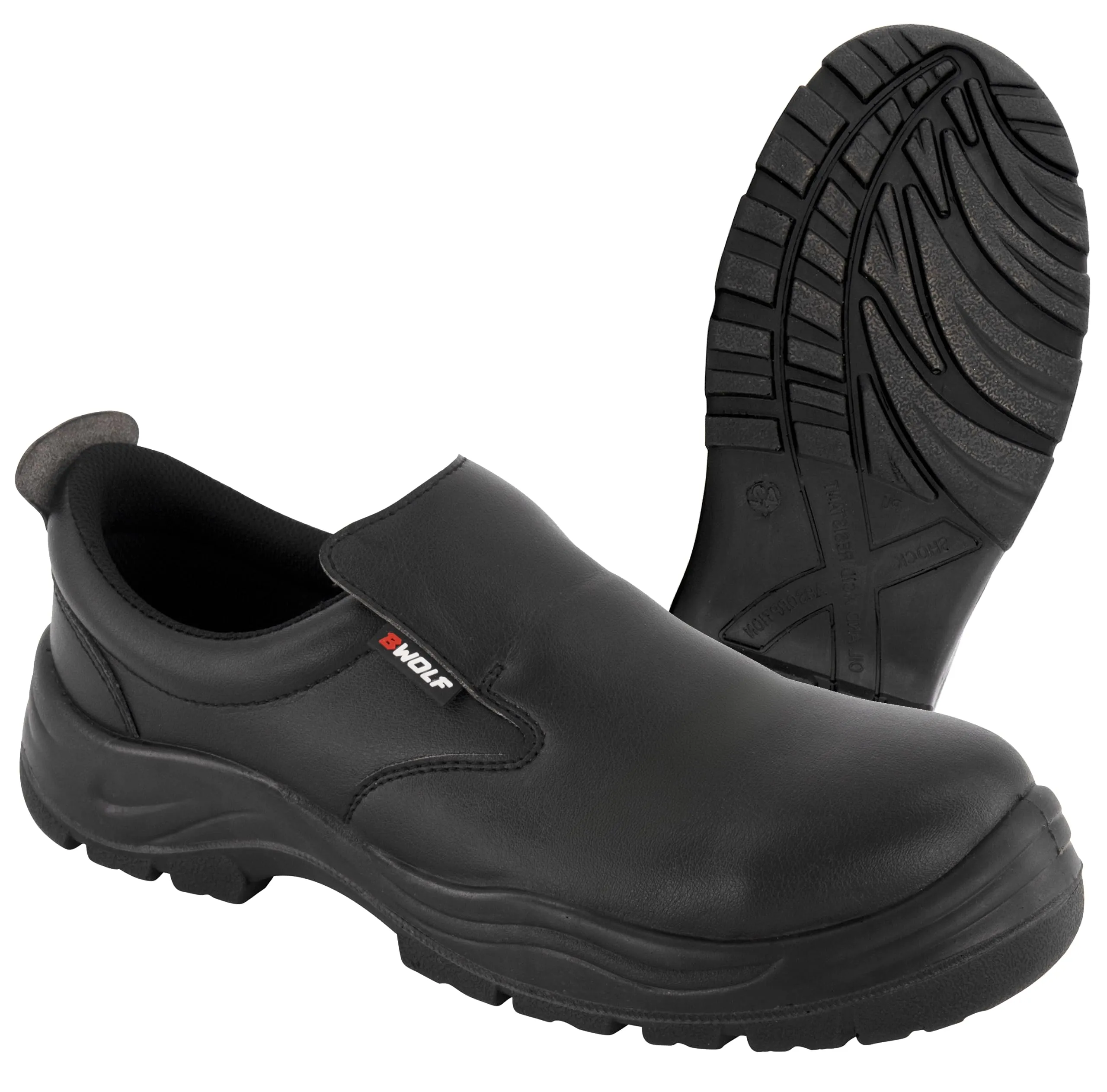 BWOLF ASTRAL S2 SRC - Scarpe da lavoro da uomo e da donna, impermeabili, resistenti all'olio, antiscivolo con solette traspiranti, Nero , 42