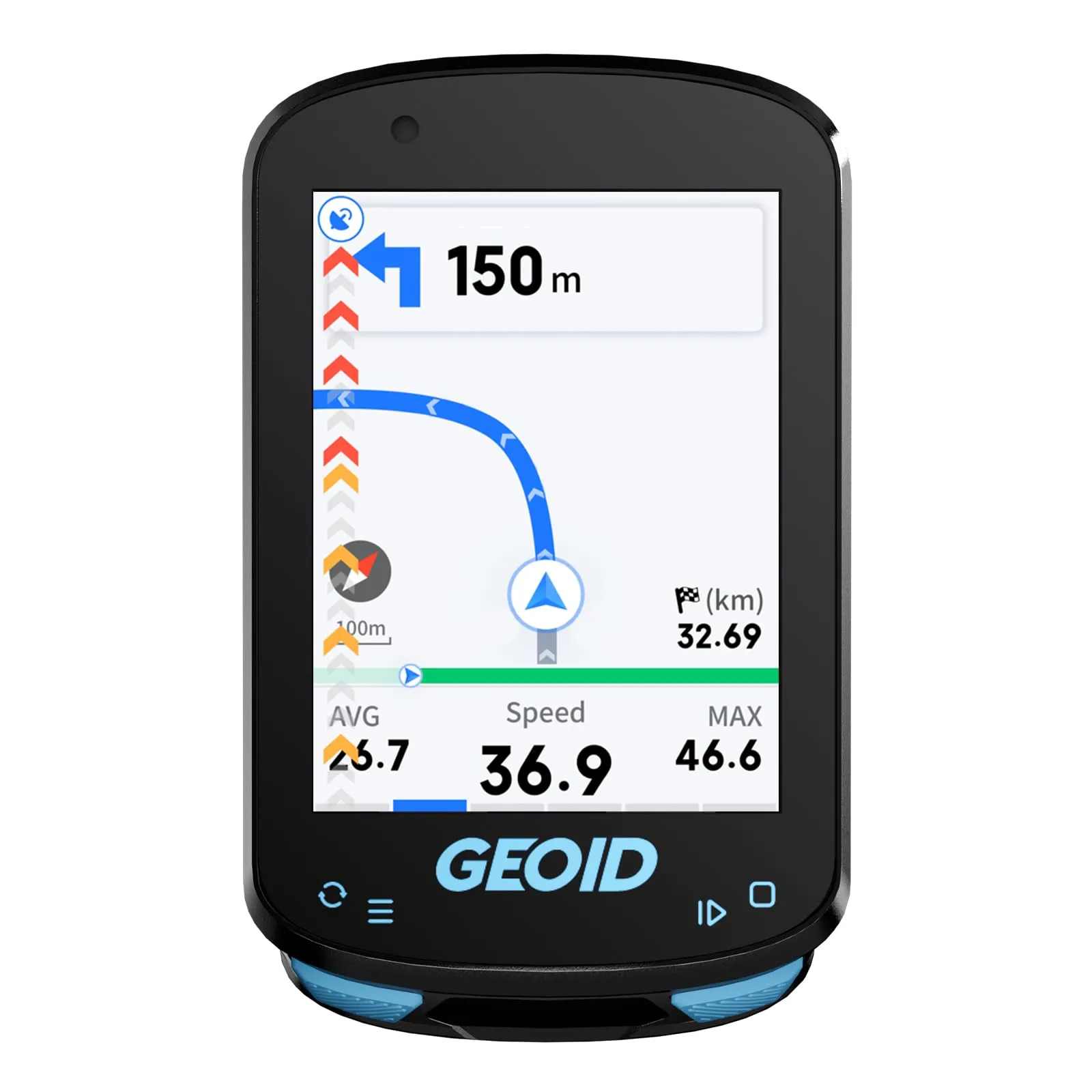 GEOID CC600 Ciclocomputer Bici GPS, Navigazione, 2,4" Schermo a Colori, Allenamento Ciclistico, Contachilometri bici Senza Fili, Bluetooth&WiFi&ANT+