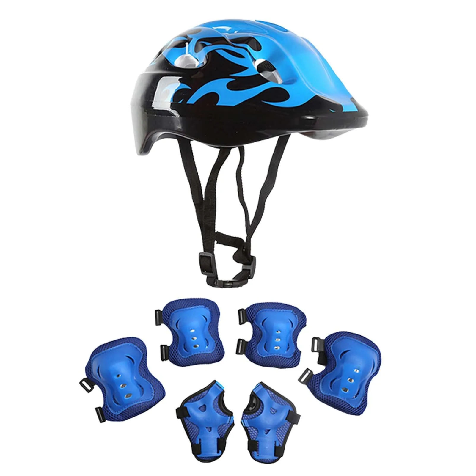 Set di ginocchiere con casco per bambini 3 – 10 anni – Set di protezioni per skateboard, bici e pattini a rotelle con ginocchiera per pattini in linea e scooter – leggero e traspirante