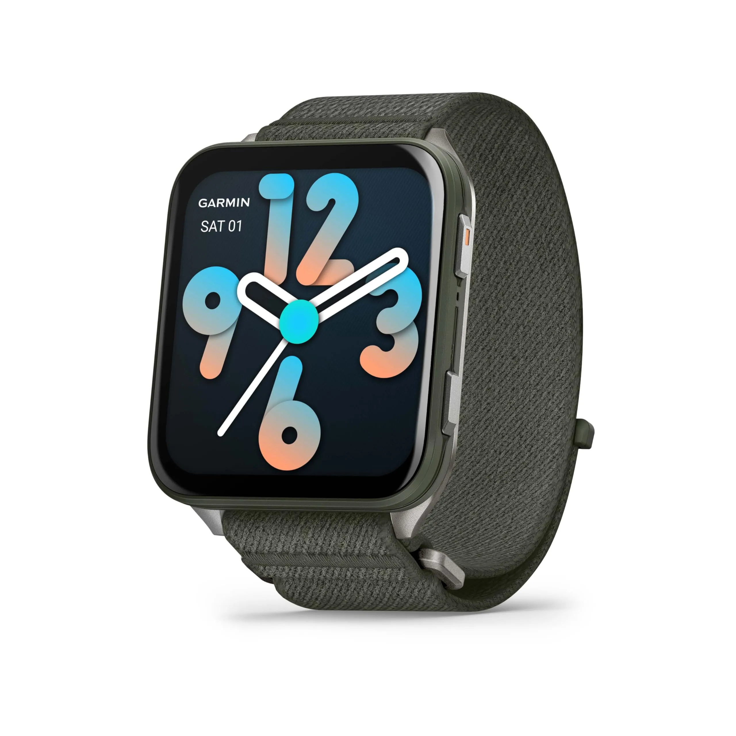 Garmin Venu X1, GPS Smartwatch, Ampio Display AMOLED 2", Torcia LED, Cassa Ultra Sottile da 8 mm, 100 App Sportive Precaricate,Autonomia fino a 8 giorni, Cinturino in Nylon ComfortFit, Moss