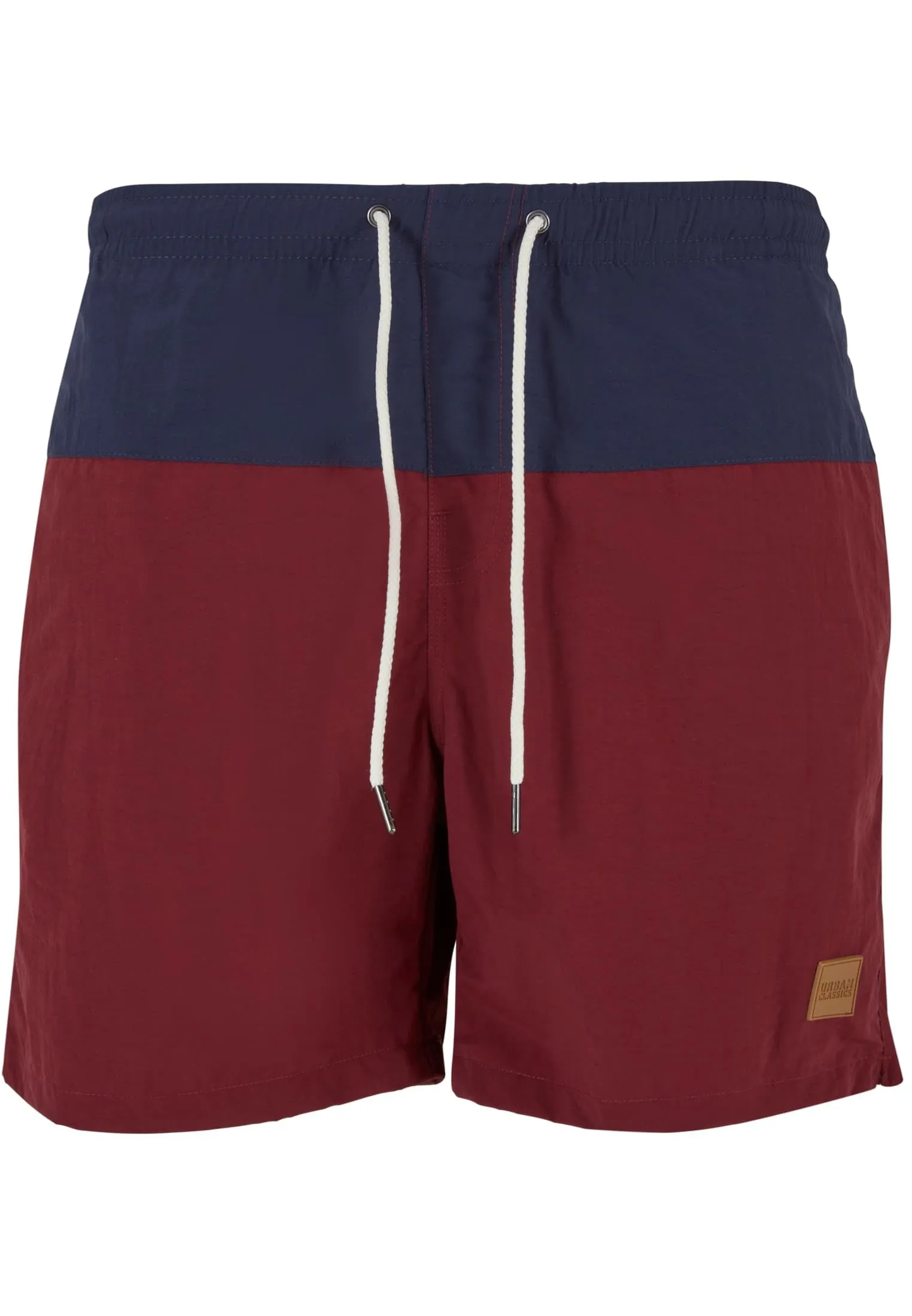 Urban Classics Block Swim Shorts, Pantaloncini da Bagno, Uomo, Nvy/Burgundy, 3XL