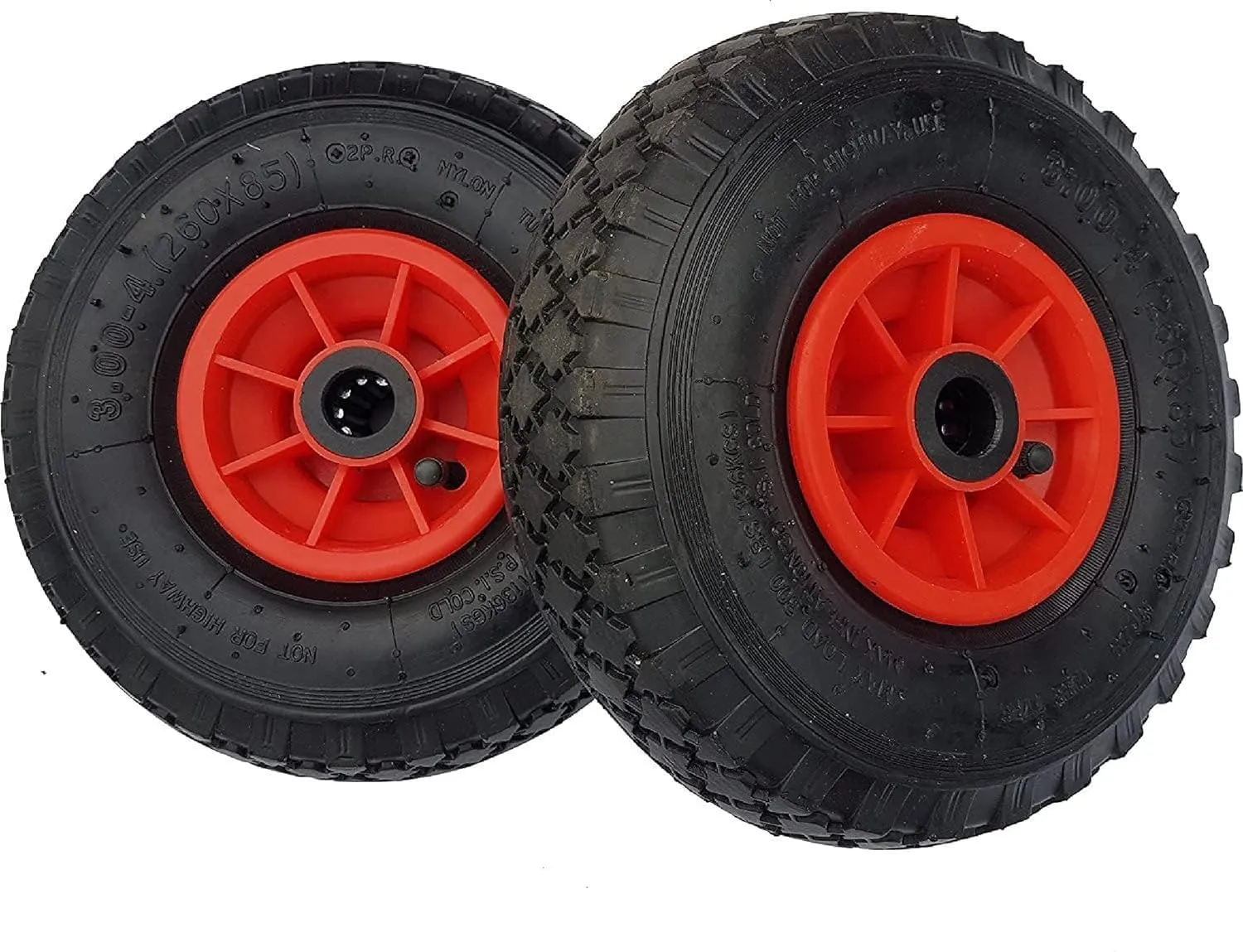 Kippen 1637X - Coppia di Ruote Pneumatiche. Dimensioni: 3.00-4 (260x85 mm.)