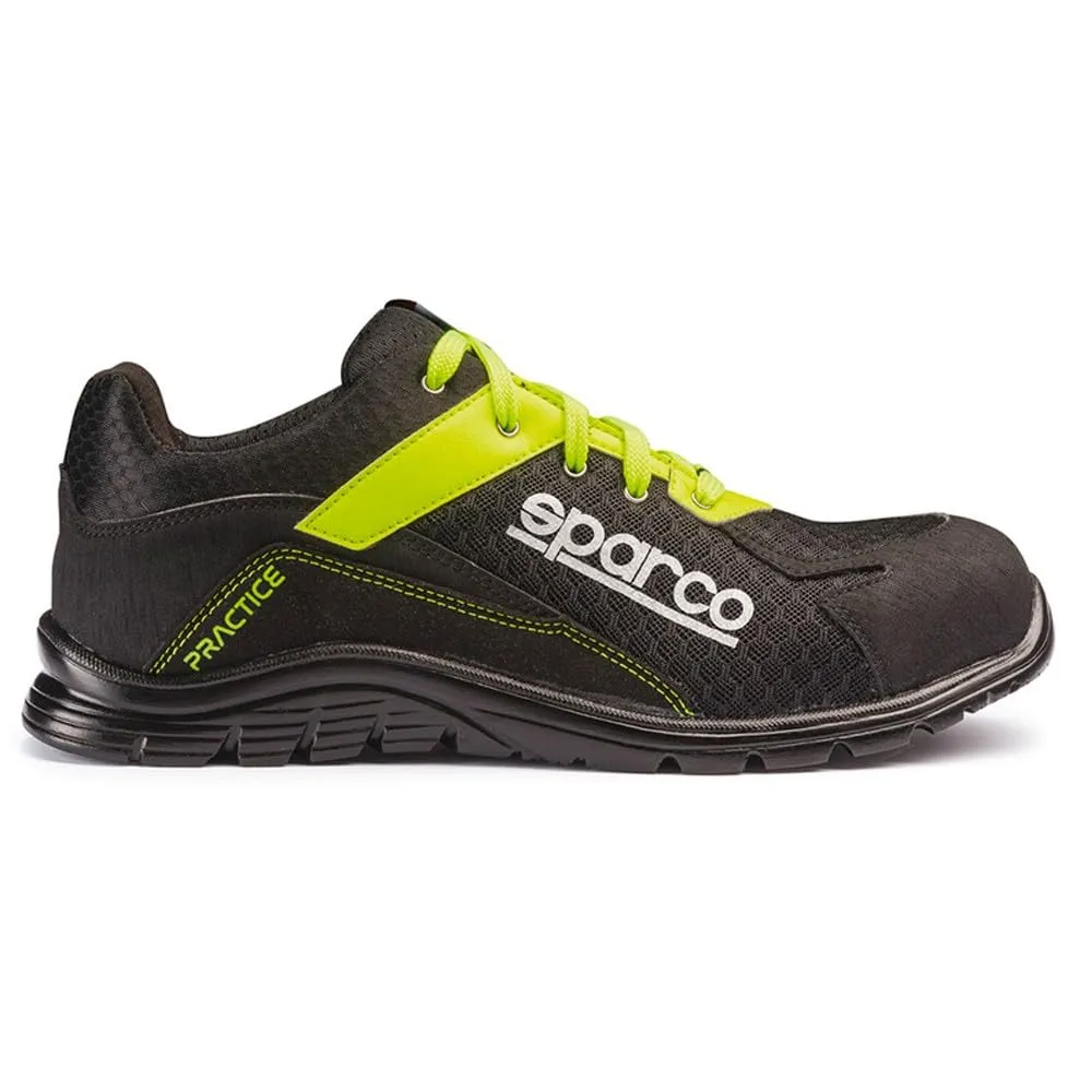 Sparco S0751743NRGF Scarpa Antinfortunistica da Lavoro, Multicolore (Nero/Giallo Fluo), 43 EU