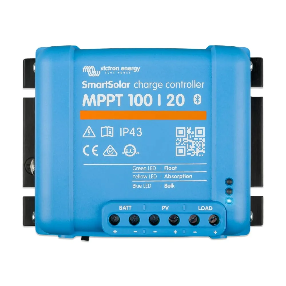 Victron Energy SmartSolar MPPT 100V 20 amp 12/24/48-Volt Regolatore di Carica Solare (Bluetooth)